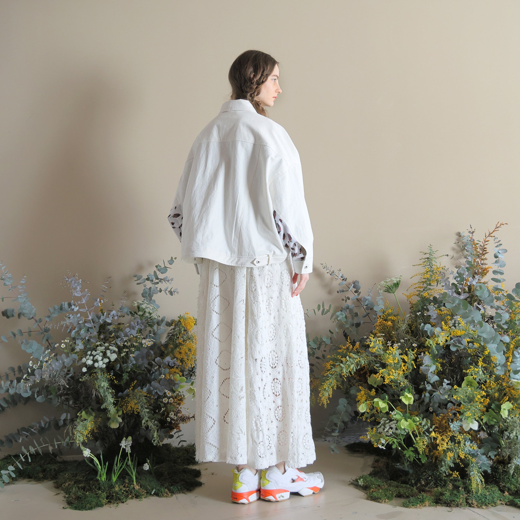 BSD24AW-10_WHITE | Secret Garden Culottes | Color:White【BEDSIDEDRAMA_ベッドサイドドラマ】【archive】