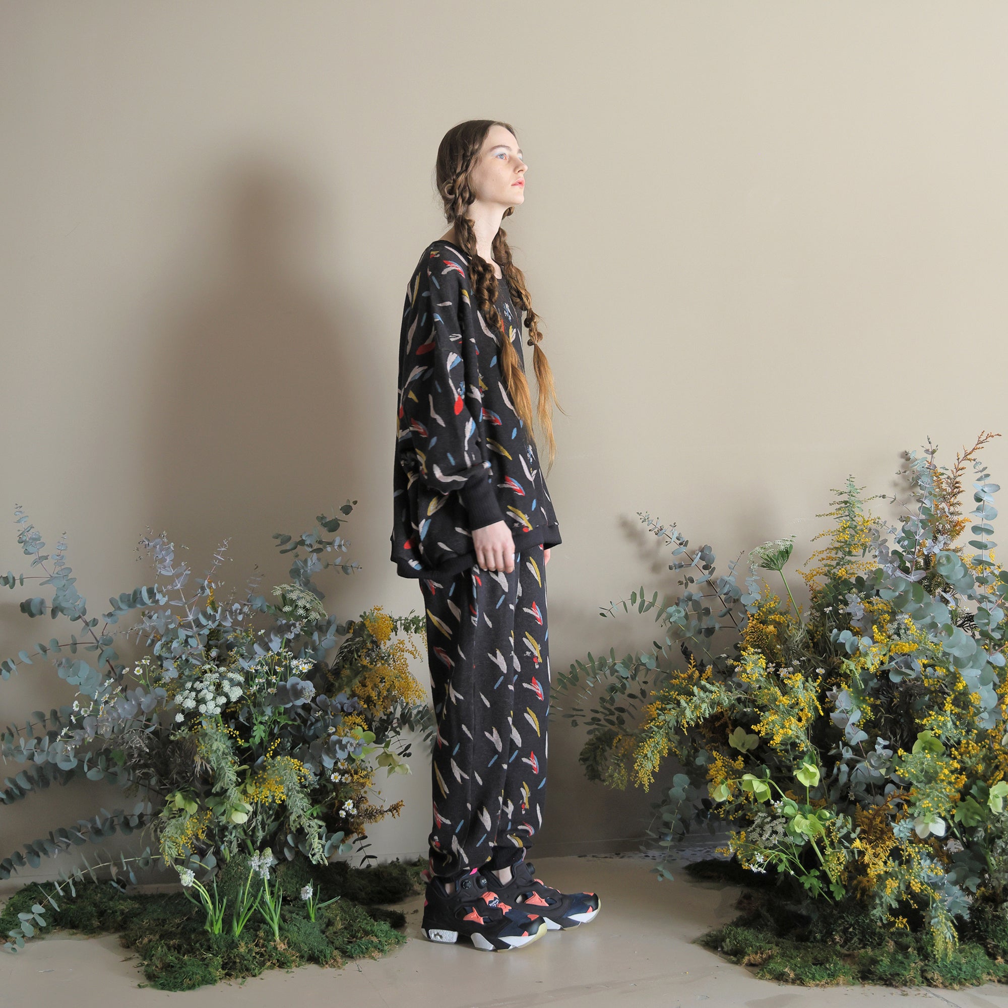 BSD24AW-16_COLOR BK | Flowers JQ Pulover | Color:Color Bk【BEDSIDEDRAMA_ベッドサイドドラマ】【archive】