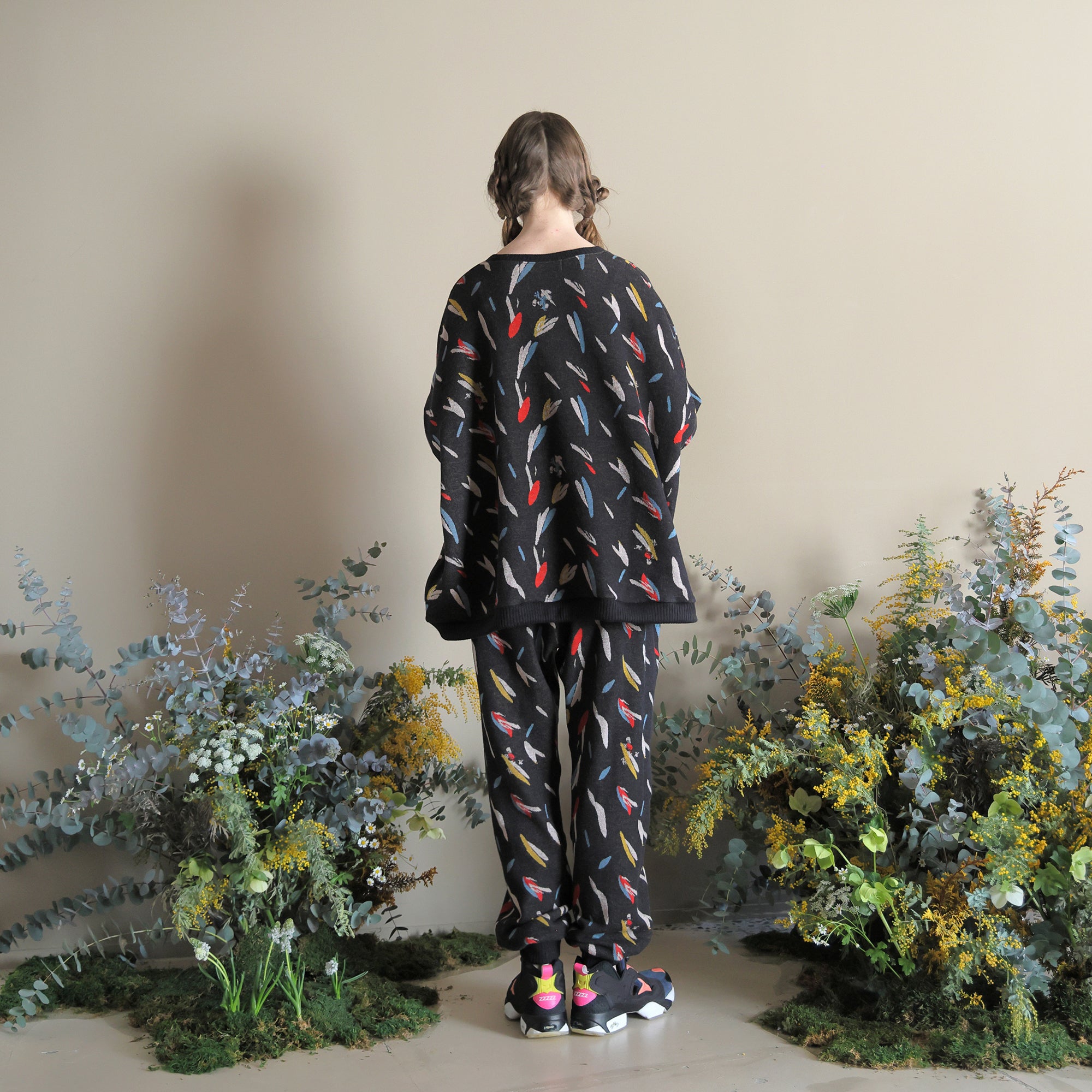 BSD24AW-16_COLOR BK | Flowers JQ Pulover | Color:Color Bk【BEDSIDEDRAMA_ベッドサイドドラマ】【archive】