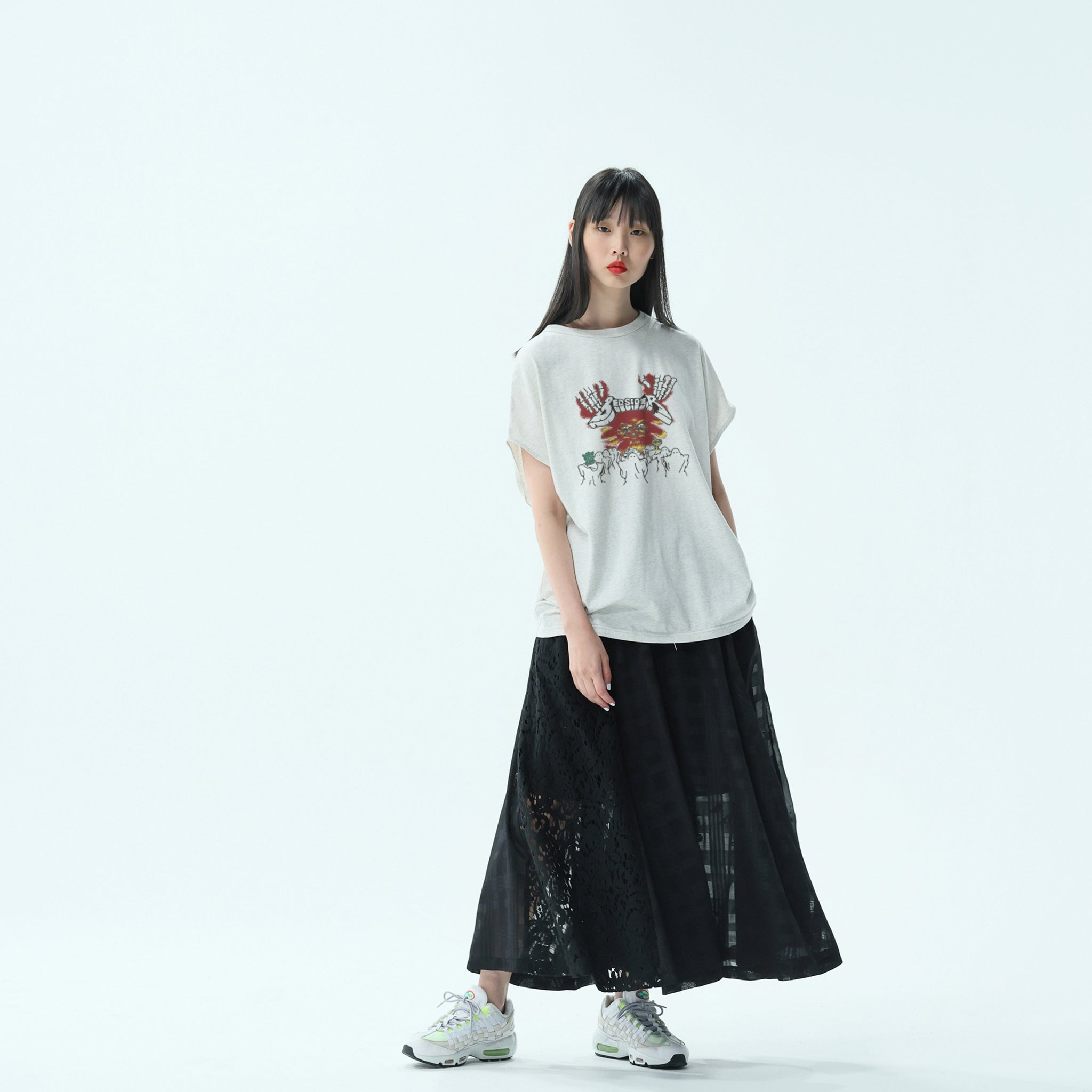 bsd24SS-15B | Skelton Ghost Circular Pants | Color:Black【BEDSIDEDRAMA_ベッドサイドドラマ】【archive】