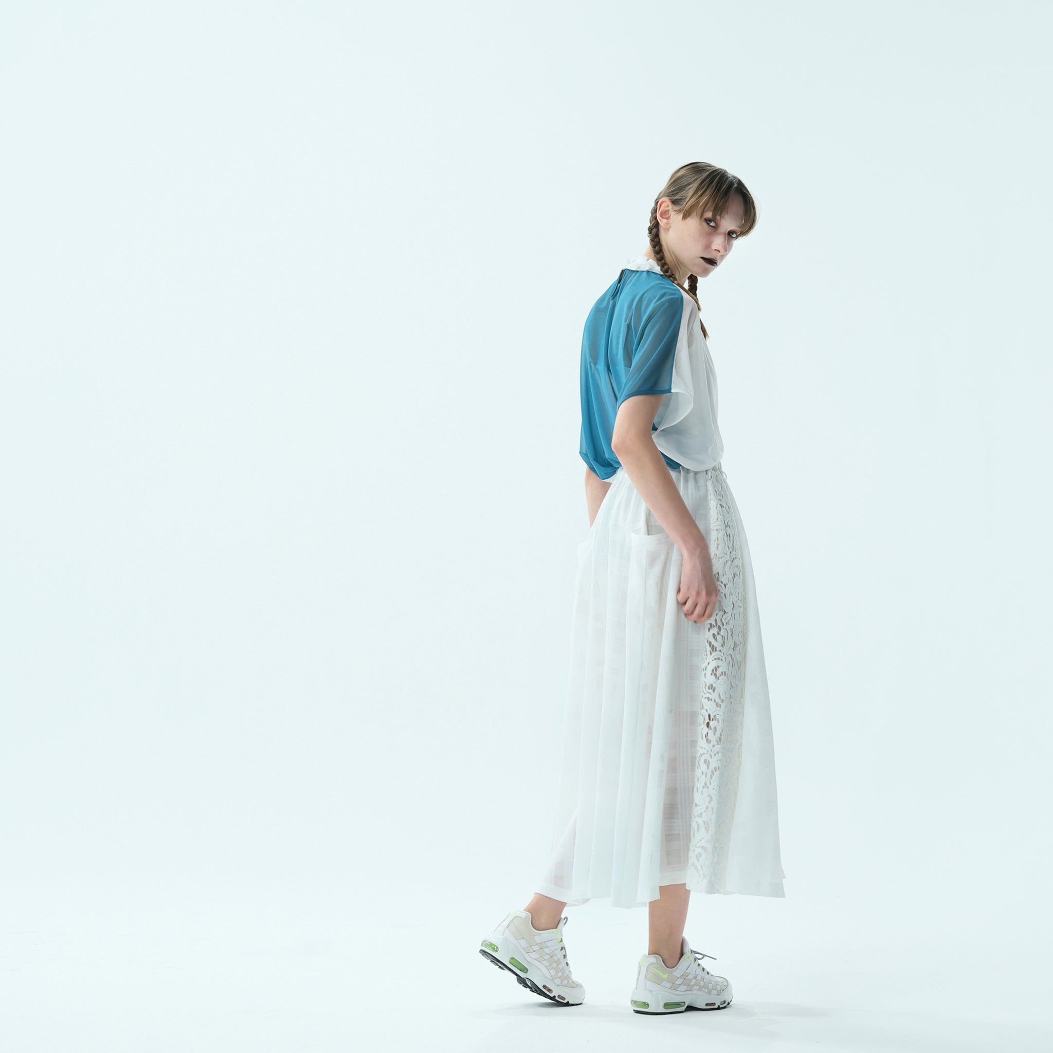 bsd24SS-15A | Skelton Ghost Circular Pants | Color:White【BEDSIDEDRAMA_ベッドサイドドラマ】【archive】