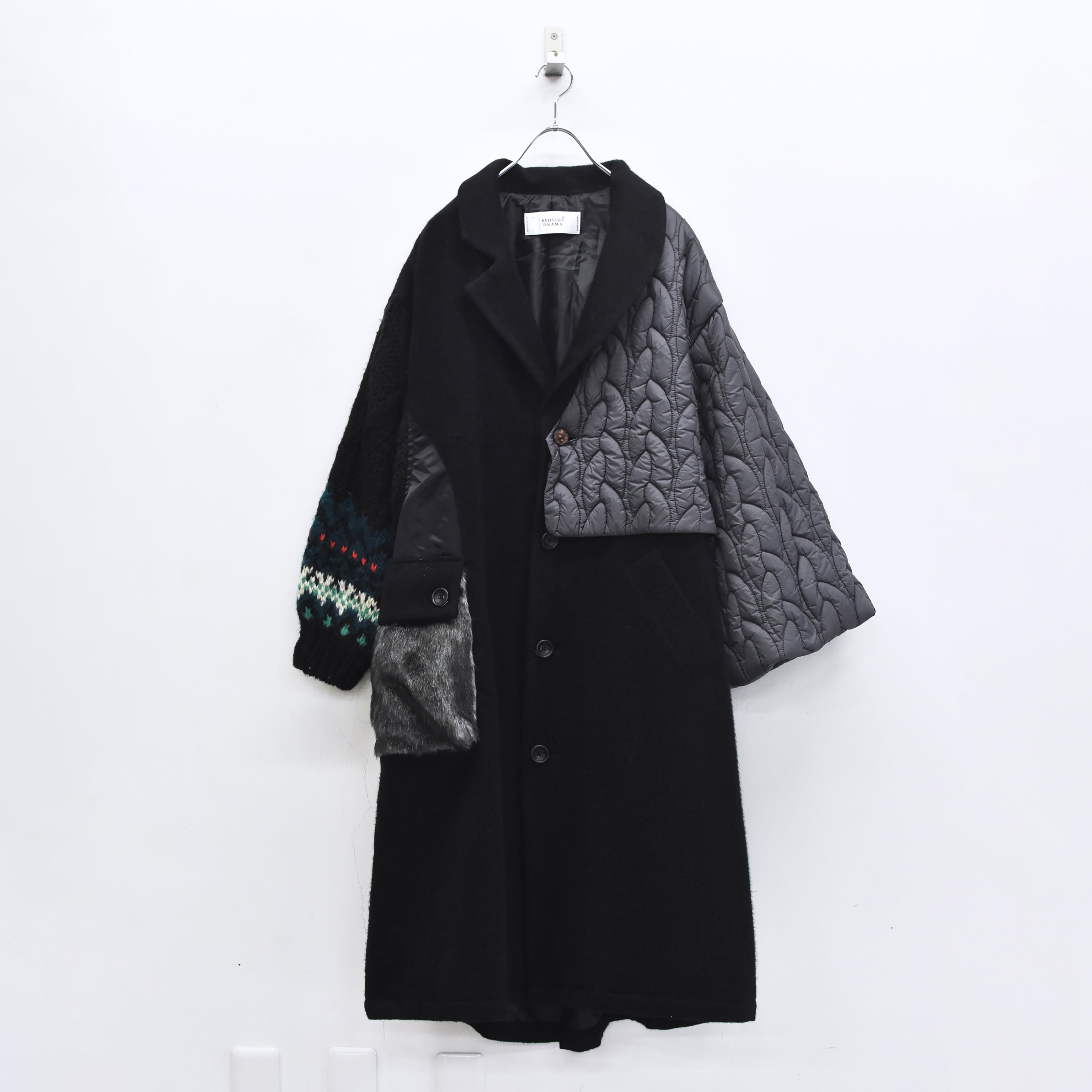 OOPARTS Mix Gawn Coat | Color_Black | No_bsd25aw-01_black【BEDSIDEDRAMA_ベッドサイドドラマ】【入荷予定アイテム・入荷連絡可能】