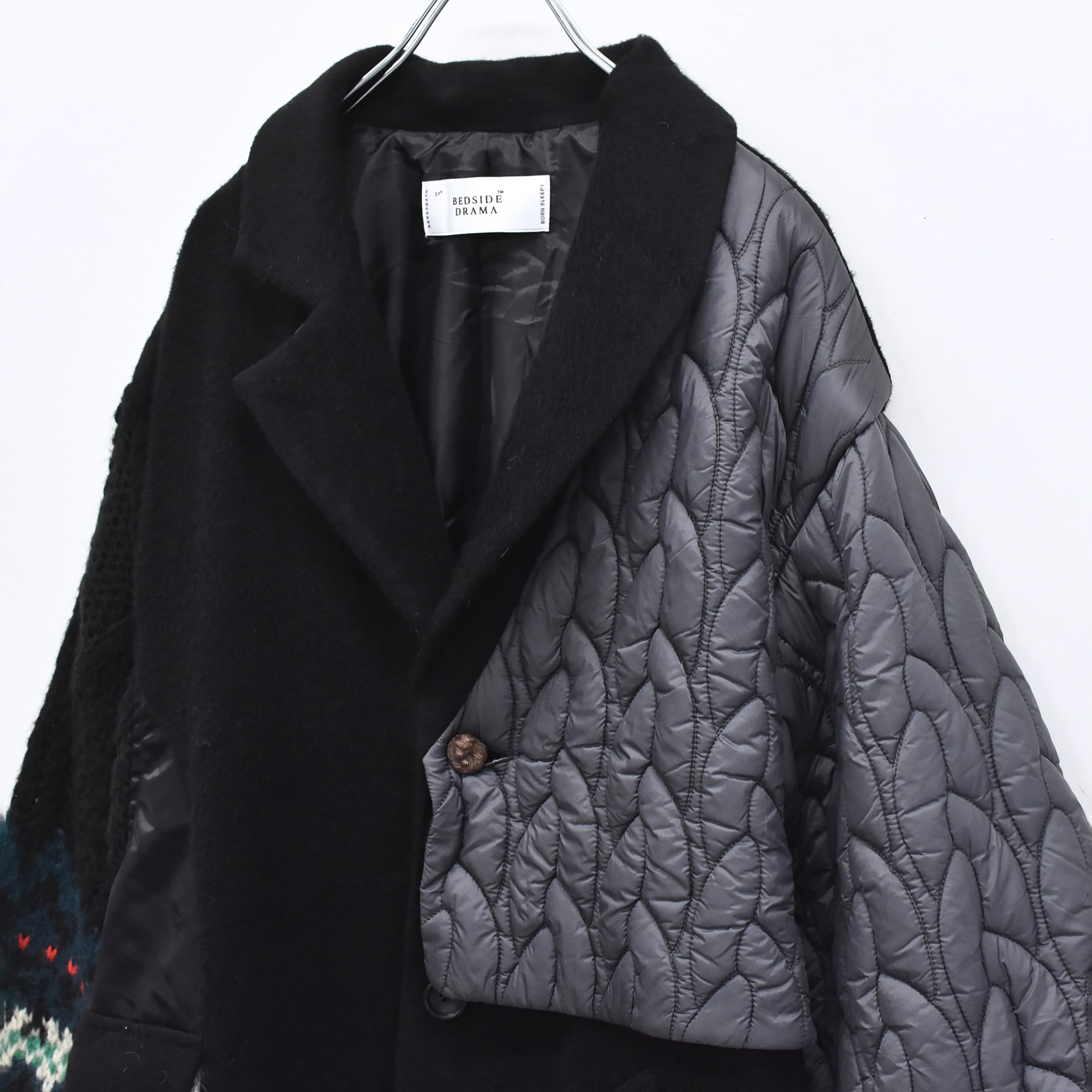 OOPARTS Mix Gawn Coat | Color_Black | No_bsd25aw-01_black【BEDSIDEDRAMA_ベッドサイドドラマ】【入荷予定アイテム・入荷連絡可能】