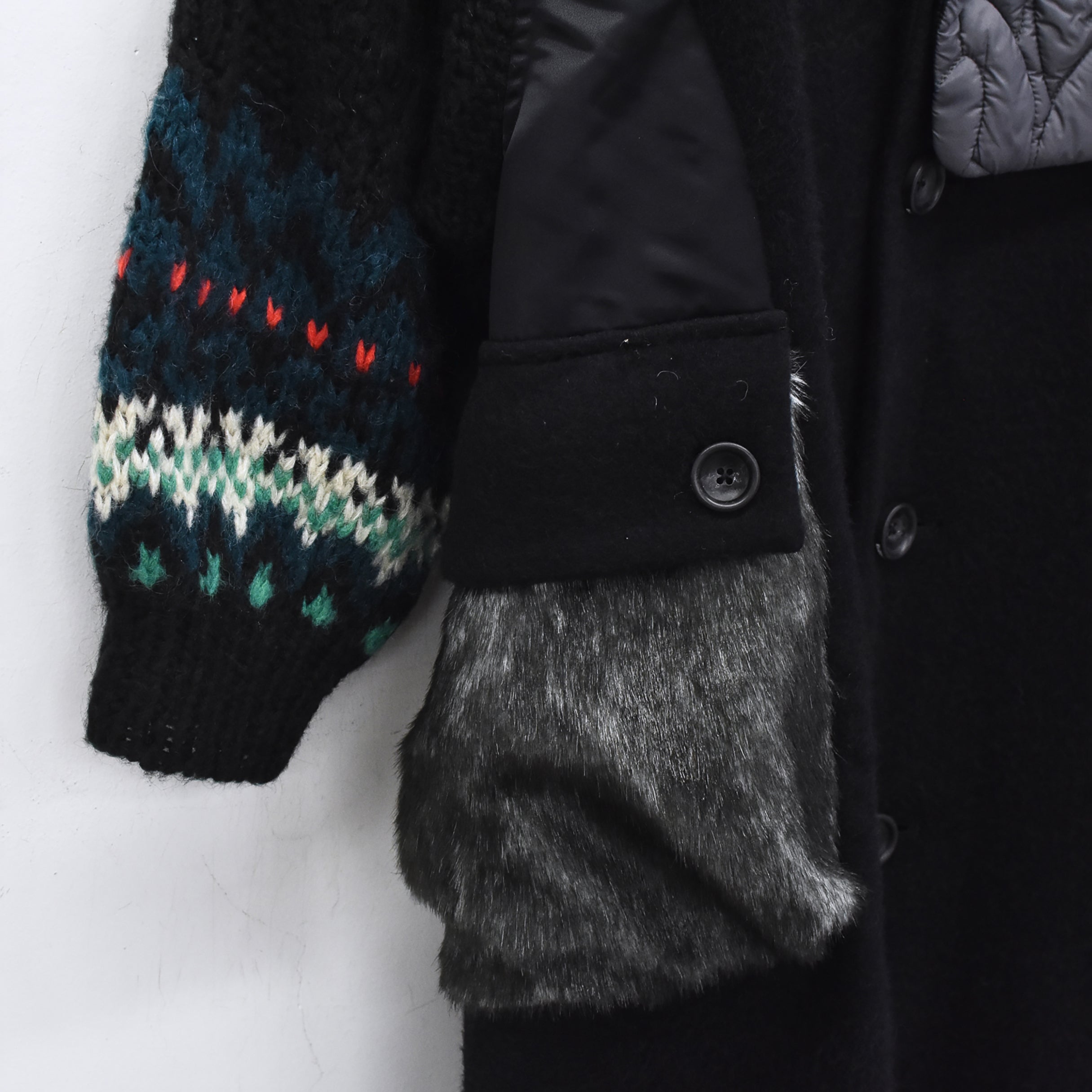 OOPARTS Mix Gawn Coat | Color_Black | No_bsd25aw-01_black【BEDSIDEDRAMA_ベッドサイドドラマ】【入荷予定アイテム・入荷連絡可能】