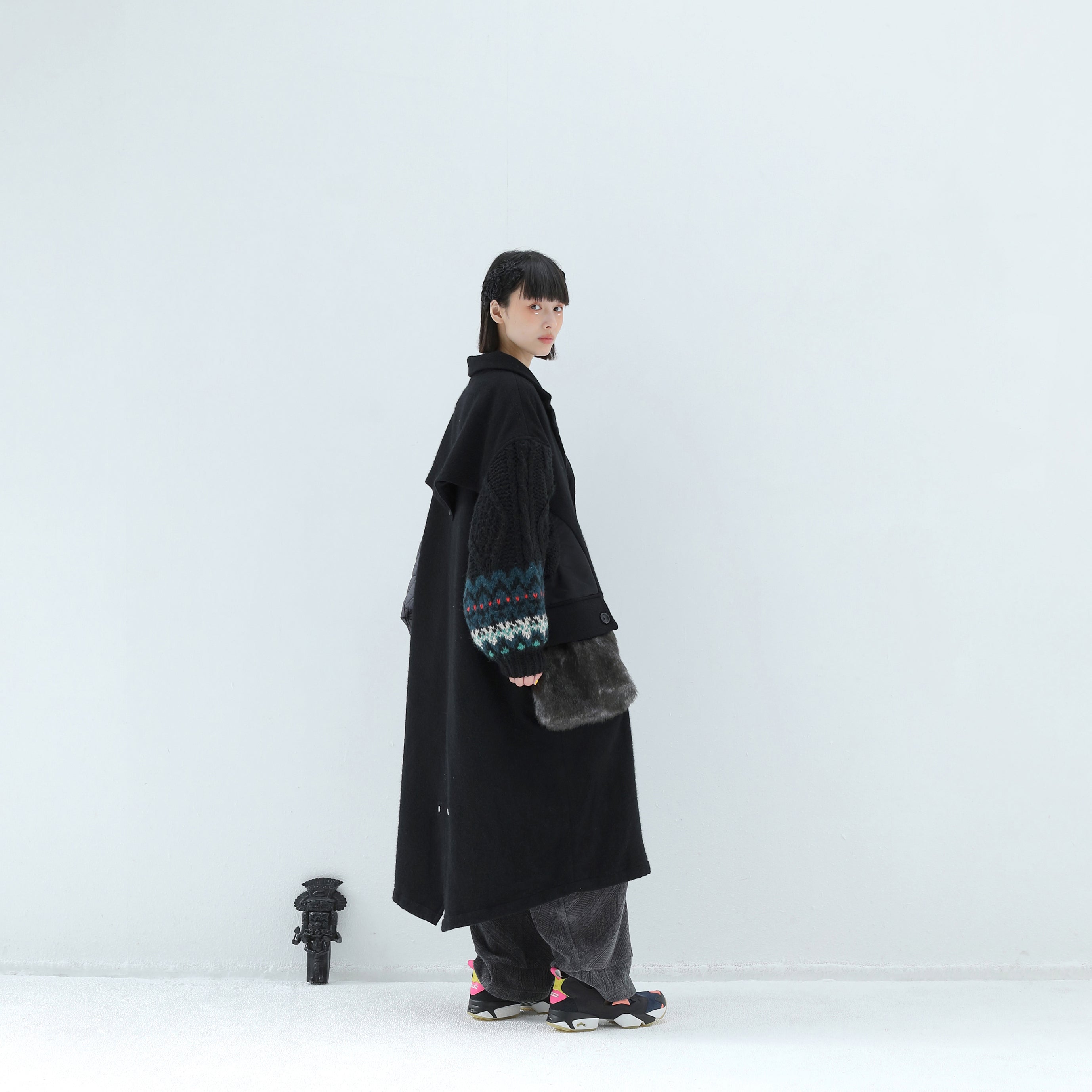 OOPARTS Mix Gawn Coat | Color_Black | No_bsd25aw-01_black【BEDSIDEDRAMA_ベッドサイドドラマ】