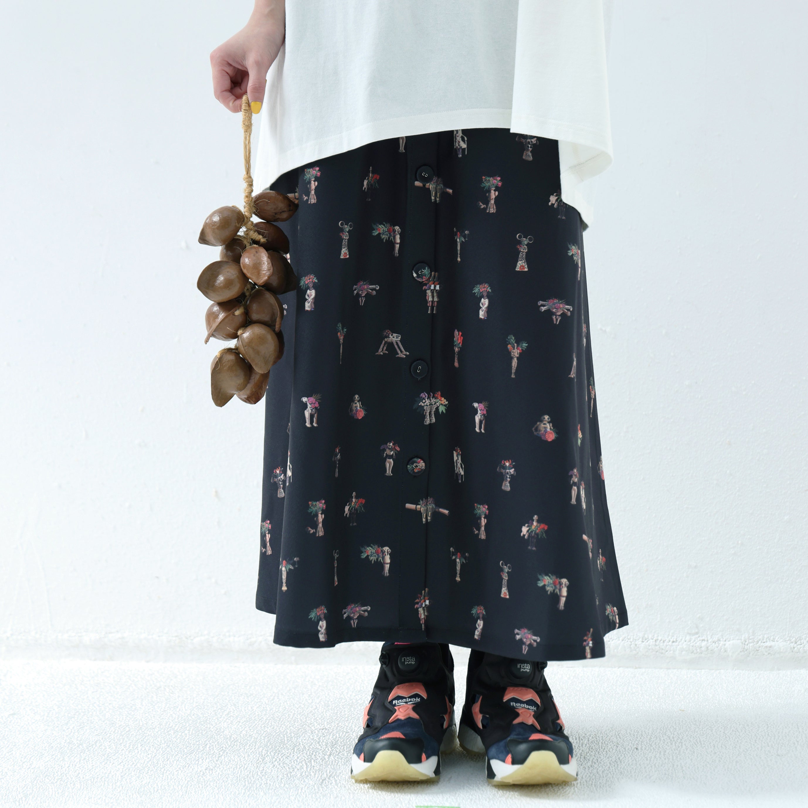 Star Relic Shirt Skirt | Color_Black | No_bsd25aw-05_black【BEDSIDEDRAMA_ベッドサイドドラマ】【入荷予定アイテム・入荷連絡可能】
