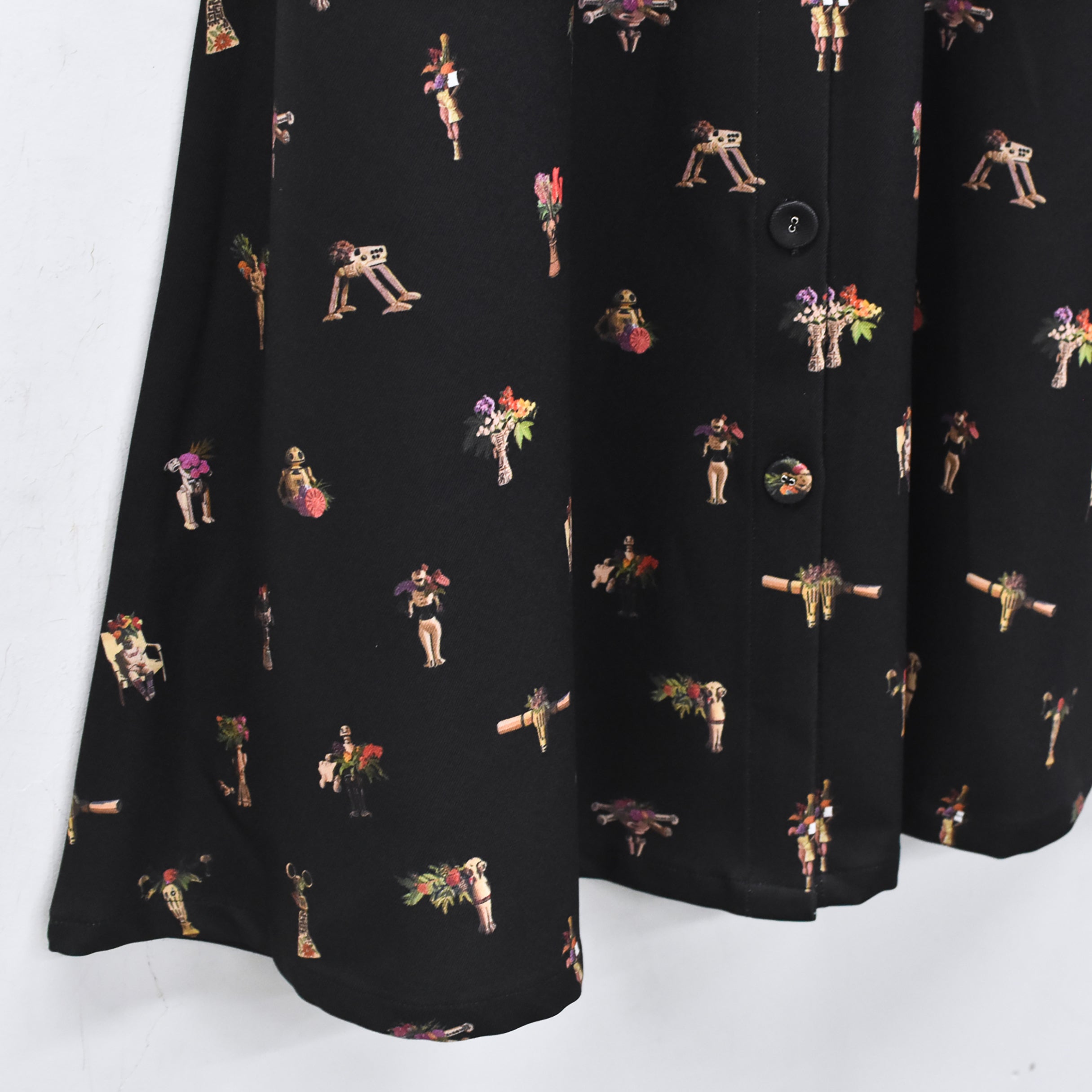 Star Relic Shirt Skirt | Color_Black | No_bsd25aw-05_black【BEDSIDEDRAMA_ベッドサイドドラマ】【入荷予定アイテム・入荷連絡可能】