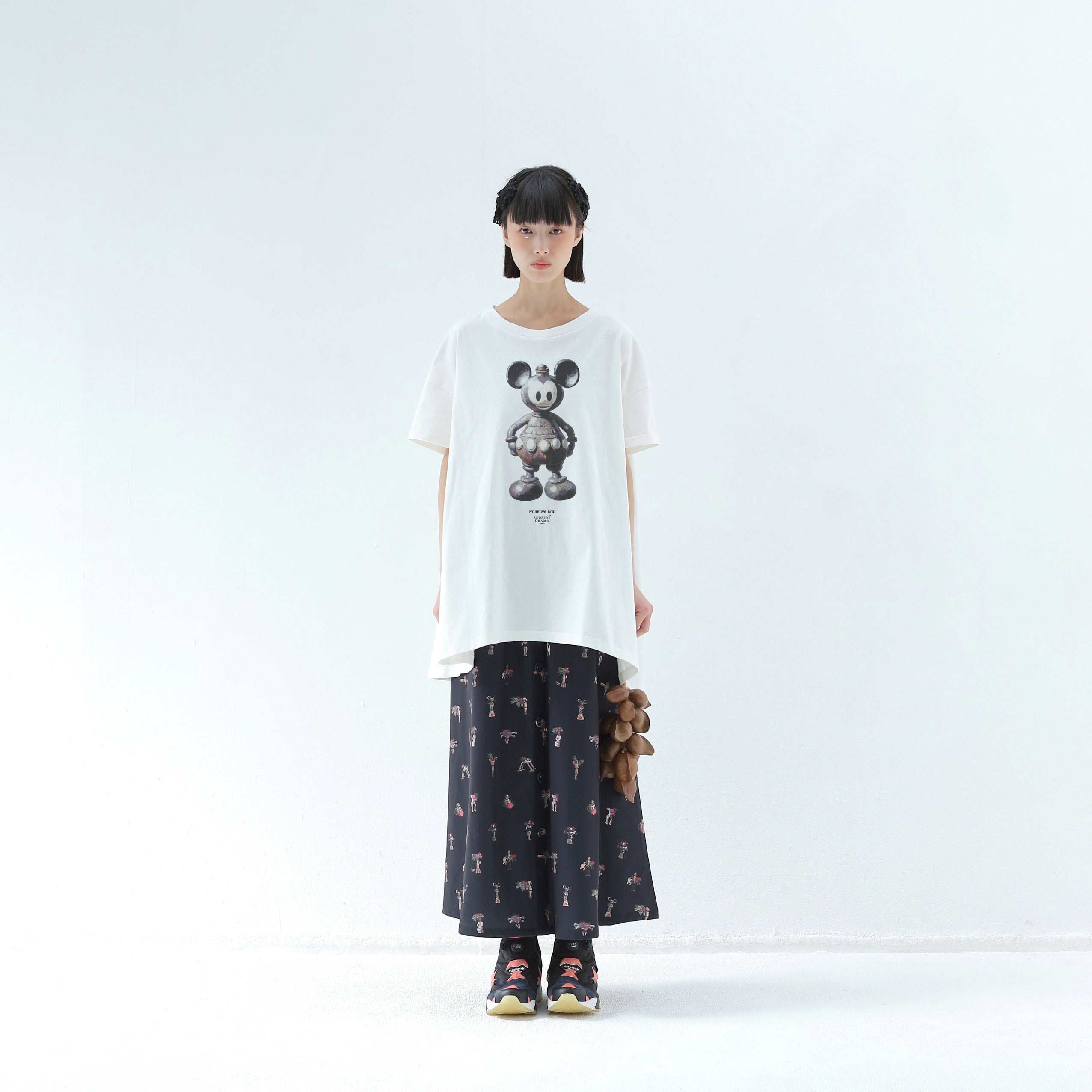 Star Relic Shirt Skirt | Color_Black | No_bsd25aw-05_black【BEDSIDEDRAMA_ベッドサイドドラマ】【入荷予定アイテム・入荷連絡可能】