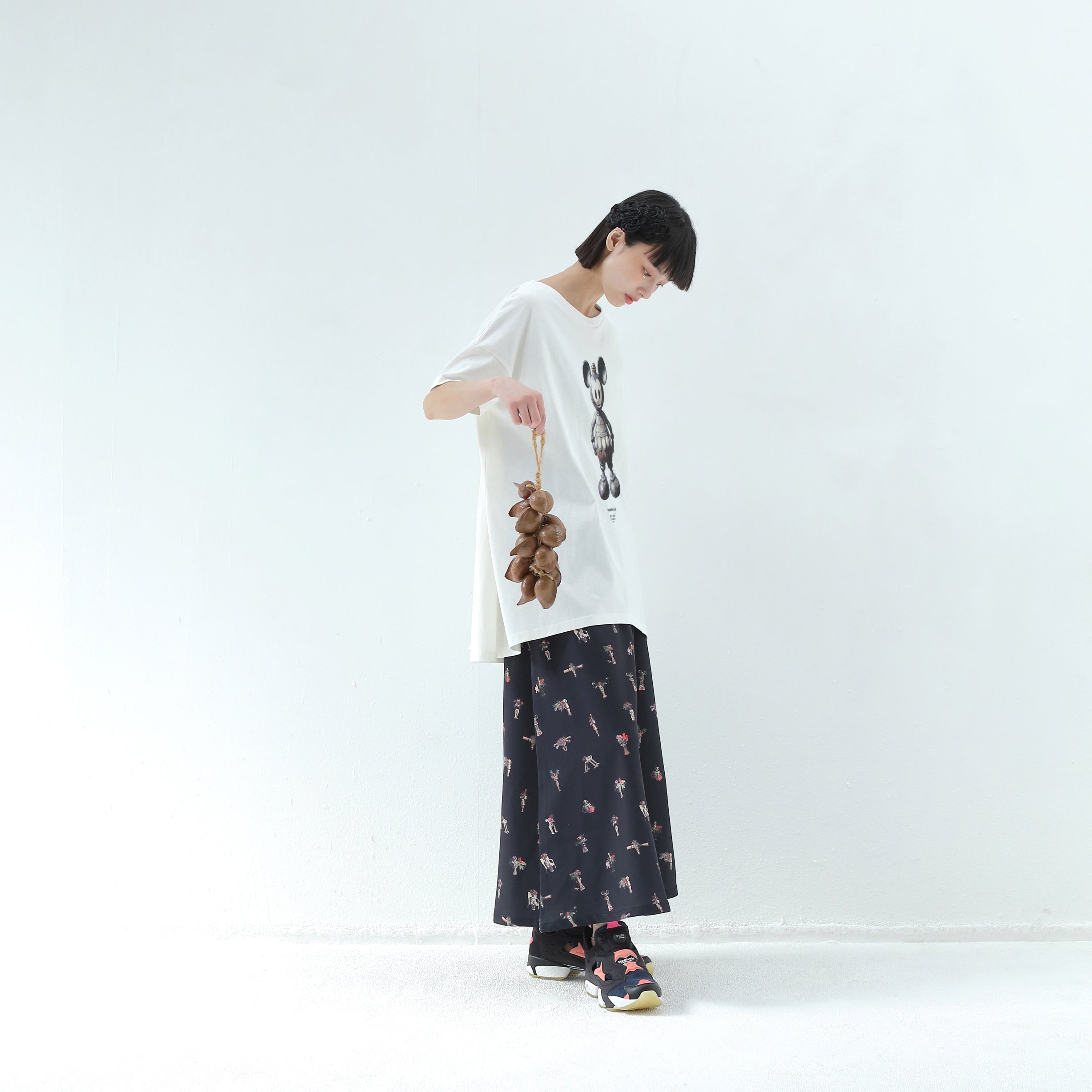 Star Relic Shirt Skirt | Color_Black | No_bsd25aw-05_black【BEDSIDEDRAMA_ベッドサイドドラマ】【入荷予定アイテム・入荷連絡可能】
