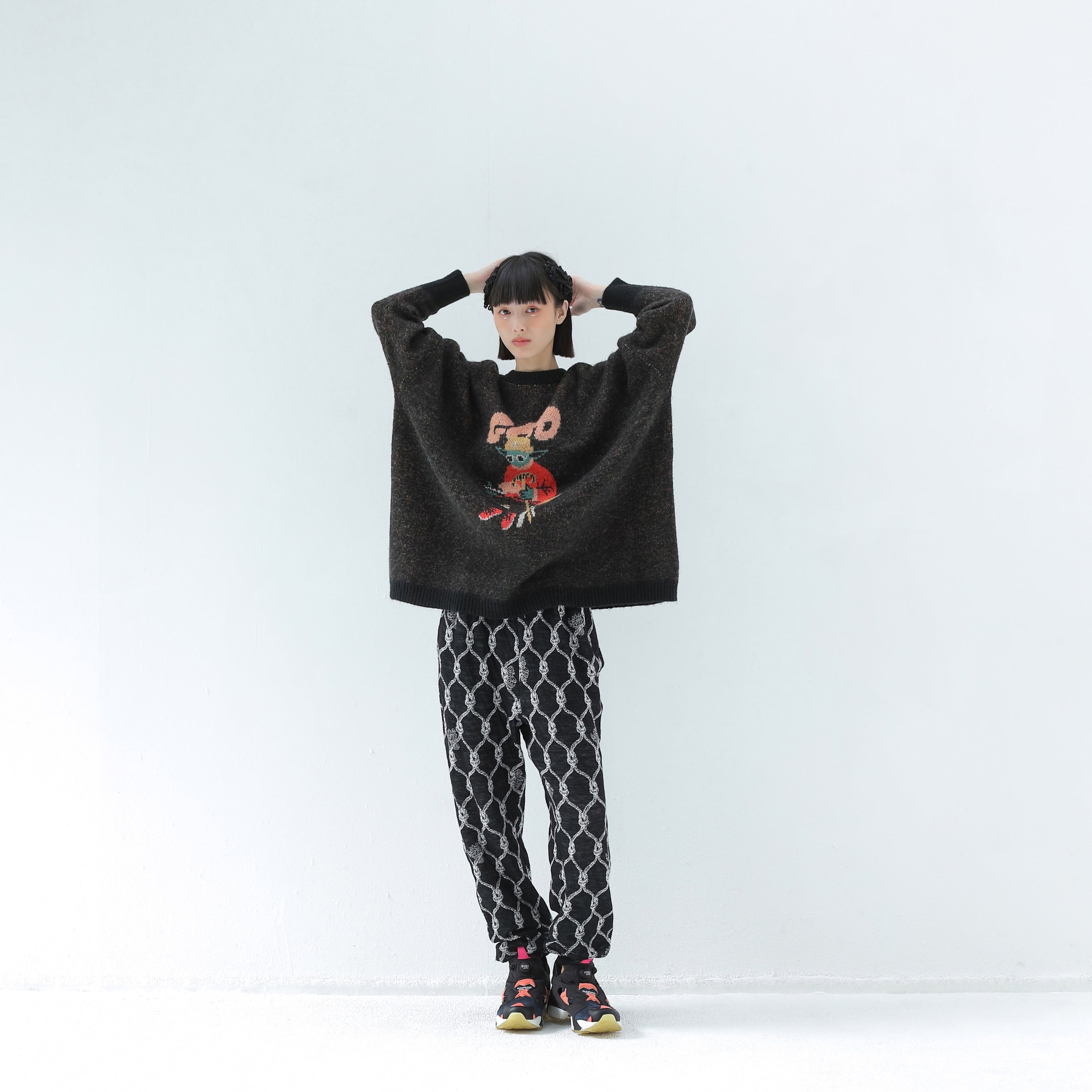 GOD Only Knows Knit Sweater | Color_Black | No_bsd25aw-08_black【BEDSIDEDRAMA_ベッドサイドドラマ】【入荷予定アイテム・入荷連絡可能】