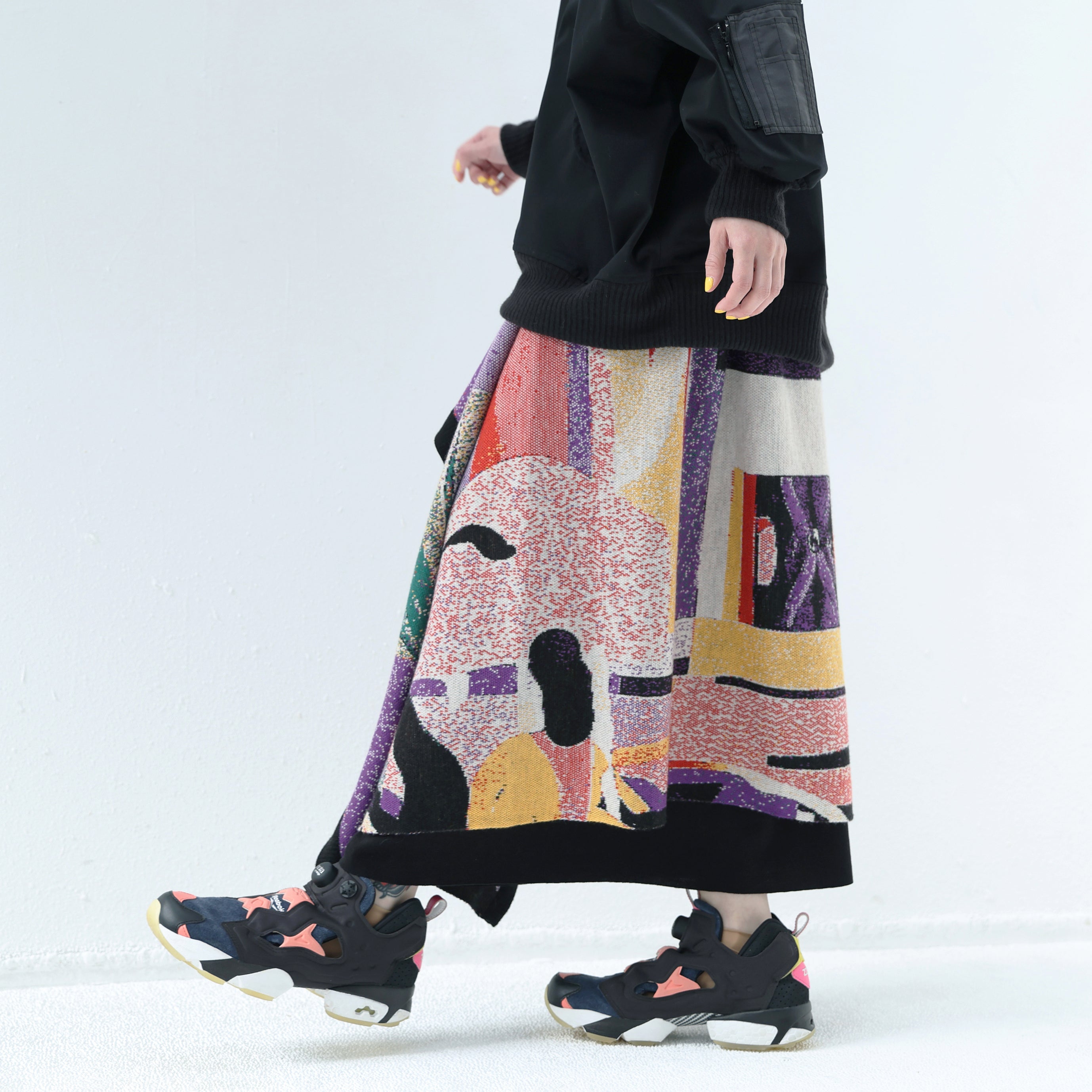 Old Era Stole Skirt | Color_Black | No_bsd25aw-09_black【BEDSIDEDRAMA_ベッドサイドドラマ】