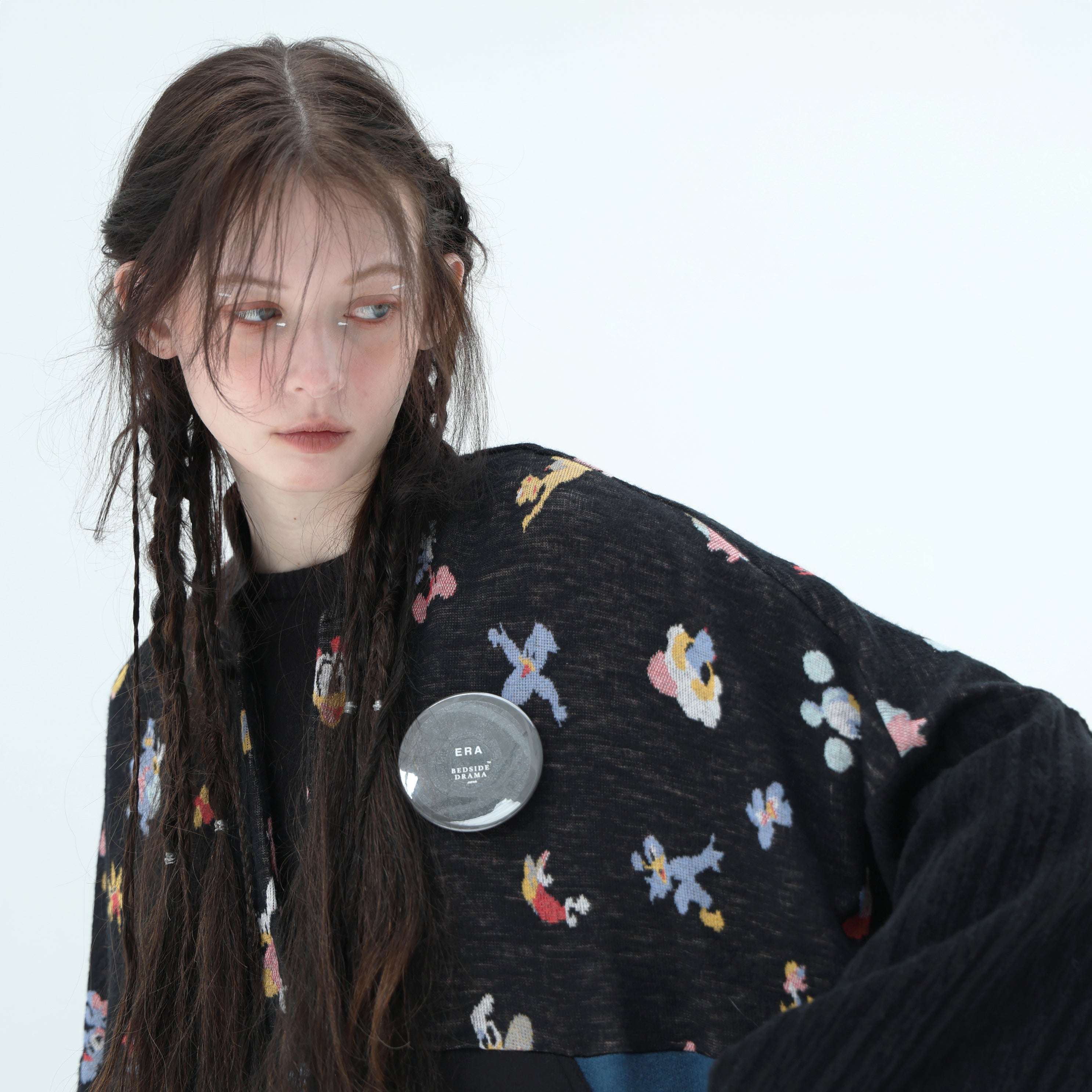 Origin Jacquard Mix Gawn | Color_Melt Bk | No_bsd25aw-10_melt bk【BEDSIDEDRAMA_ベッドサイドドラマ】