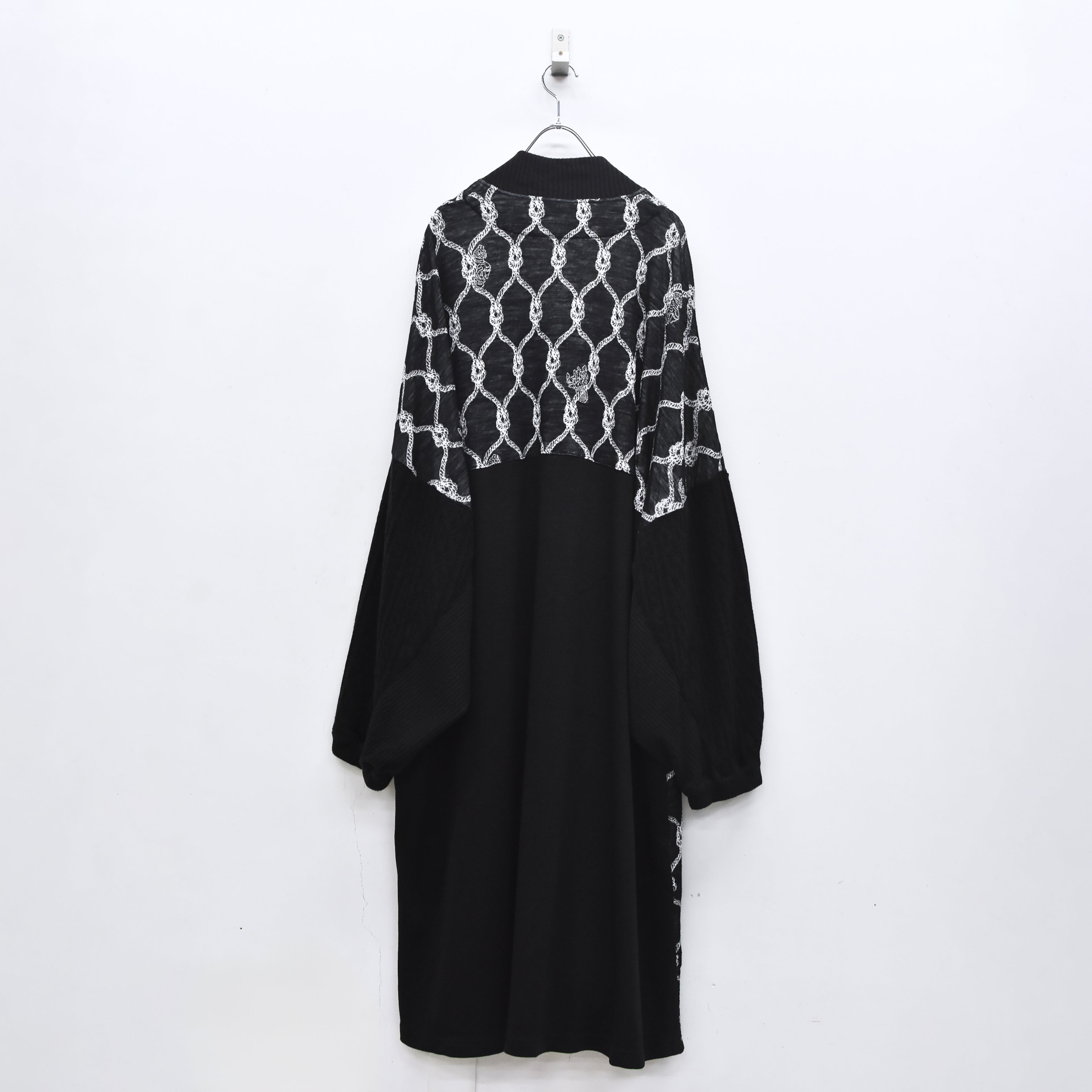 Origin Jacquard Mix Gawn | Color_Black | No_bsd25aw-10_black【BEDSIDEDRAMA_ベッドサイドドラマ】【入荷予定アイテム・入荷連絡可能】