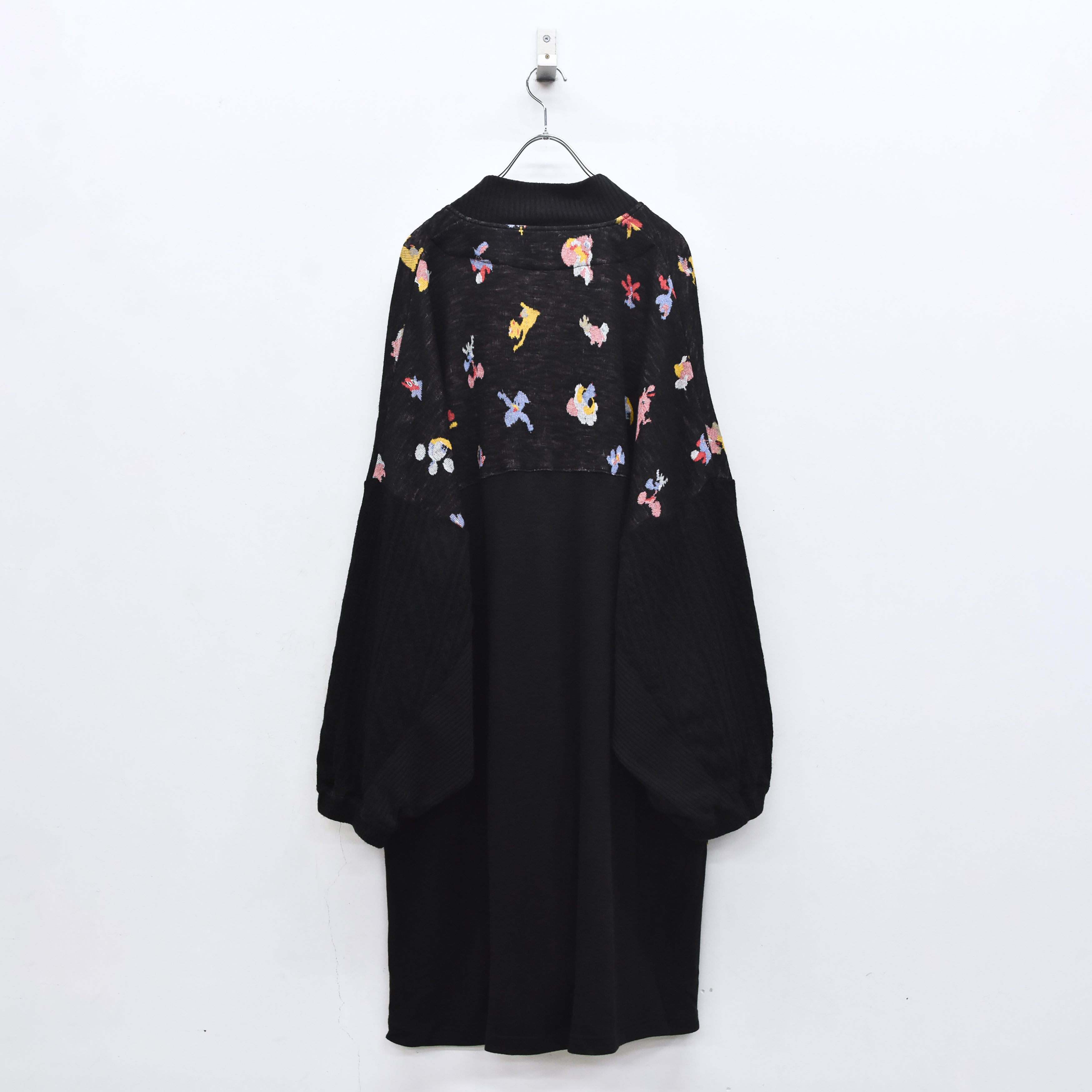 Origin Jacquard Mix Gawn | Color_Melt Bk | No_bsd25aw-10_melt bk【BEDSIDEDRAMA_ベッドサイドドラマ】【入荷予定アイテム・入荷連絡可能】