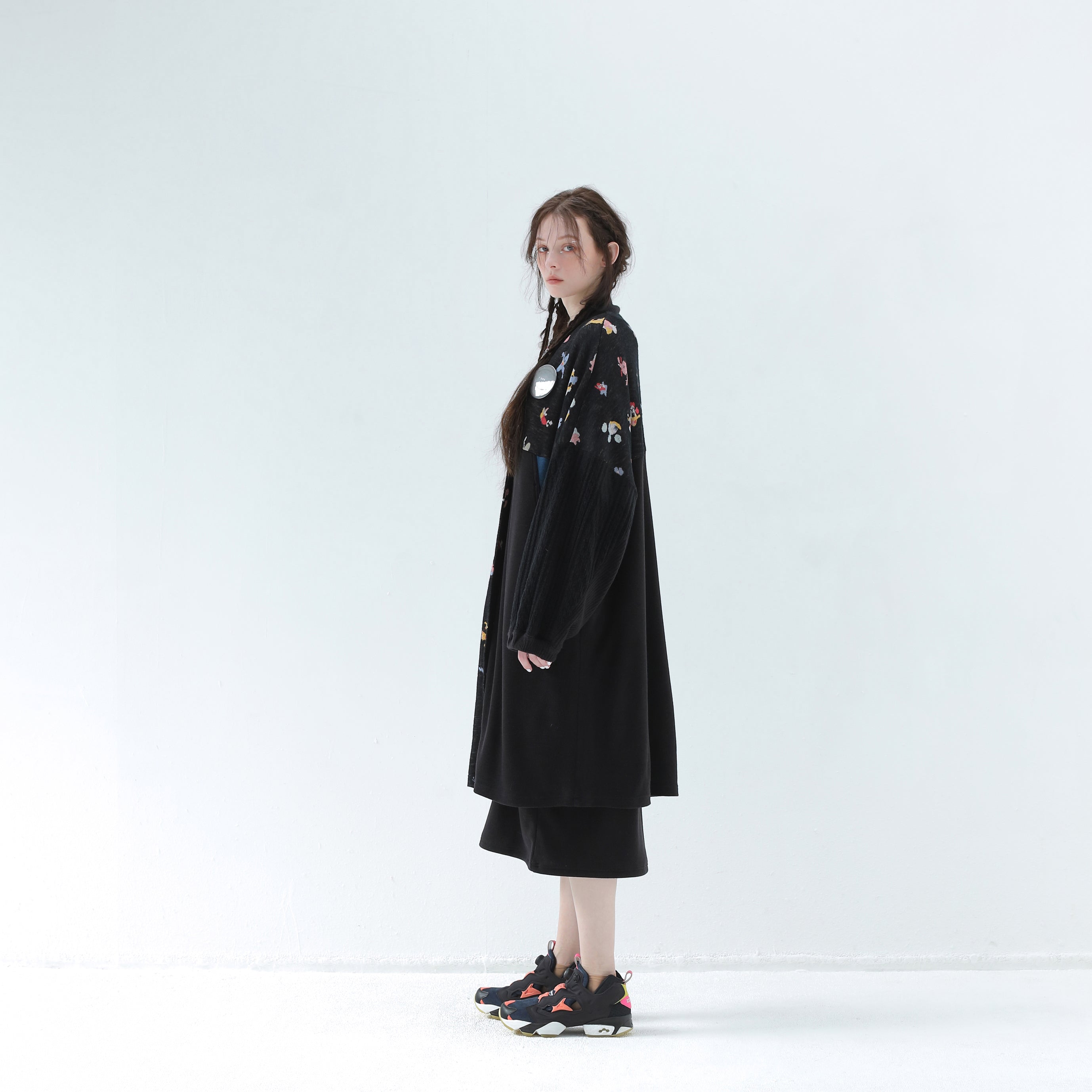 Origin Jacquard Mix Gawn | Color_Melt Bk | No_bsd25aw-10_melt bk【BEDSIDEDRAMA_ベッドサイドドラマ】