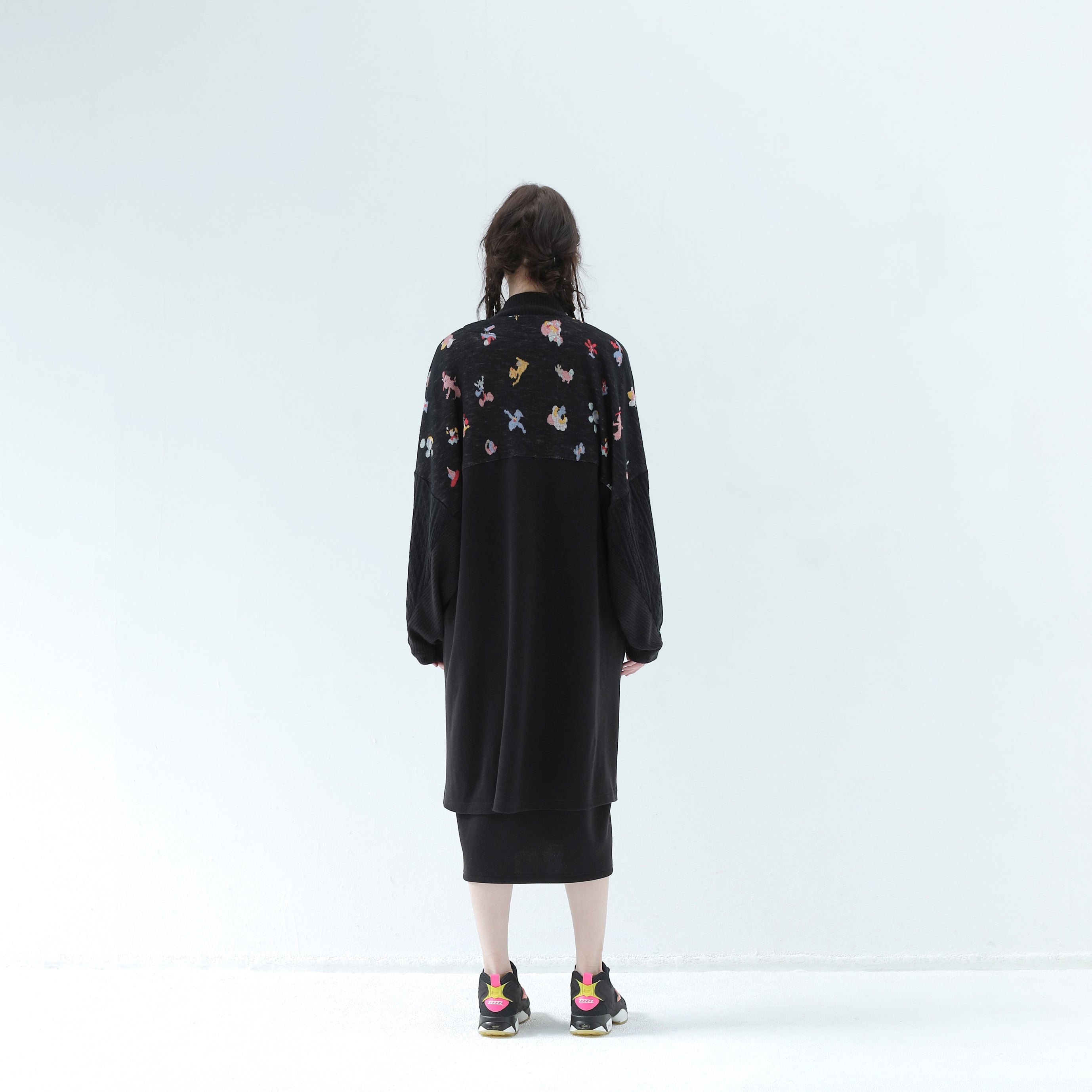 Origin Jacquard Mix Gawn | Color_Melt Bk | No_bsd25aw-10_melt bk【BEDSIDEDRAMA_ベッドサイドドラマ】