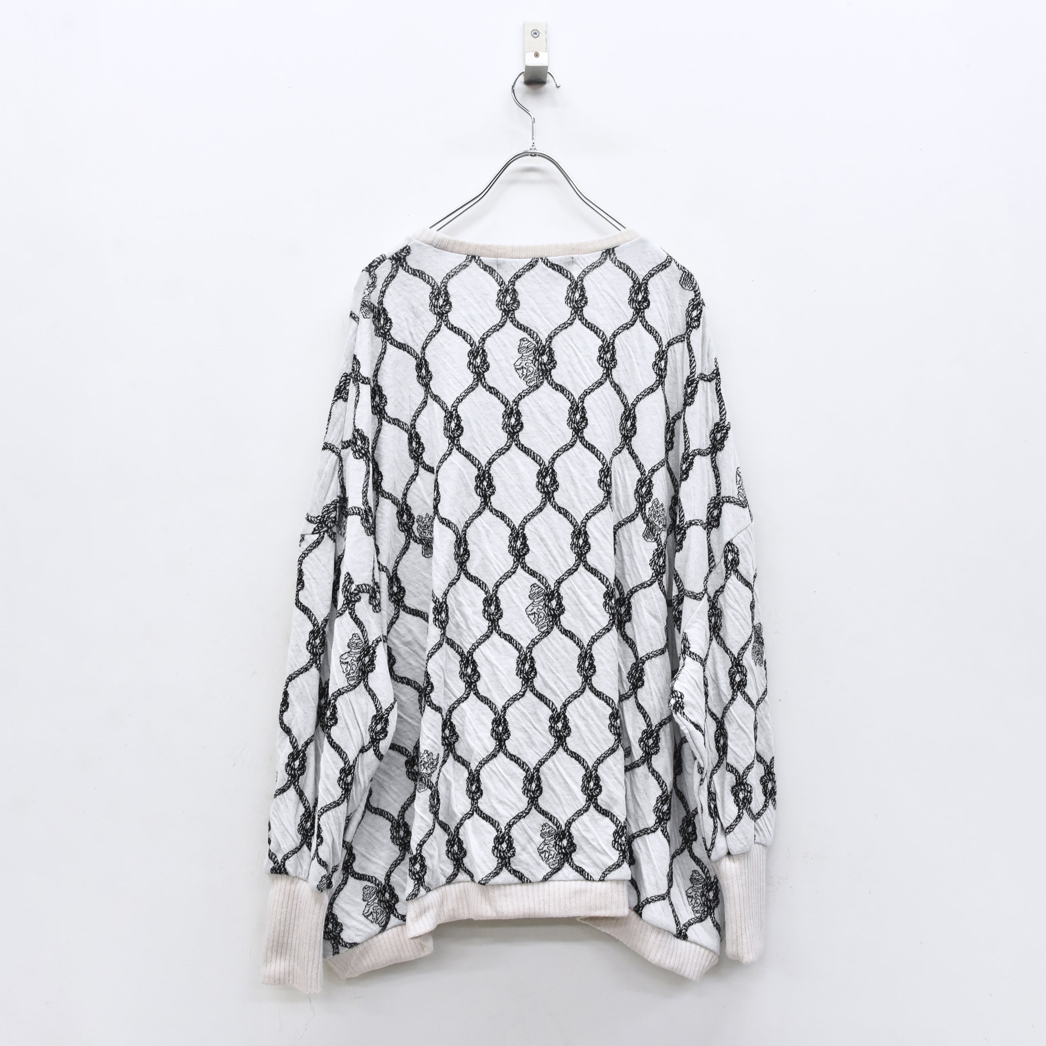 Origin Jacquard Pullover | Color_ White | No_bsd25aw-11_ white【BEDSIDEDRAMA_ベッドサイドドラマ】【入荷予定アイテム・入荷連絡可能】