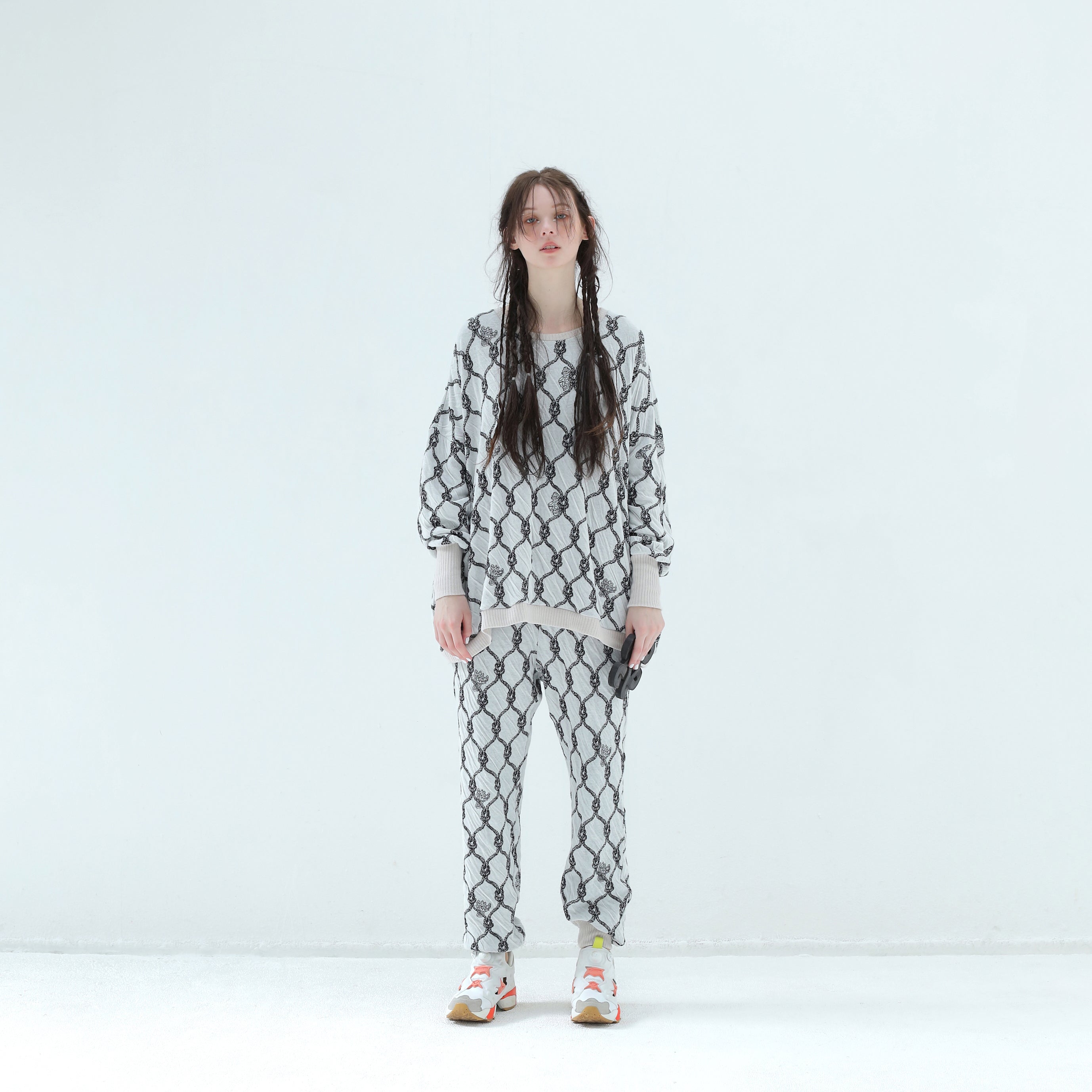 Origin Jacquard Pullover | Color_ White | No_bsd25aw-11_ white【BEDSIDEDRAMA_ベッドサイドドラマ】【入荷予定アイテム・入荷連絡可能】