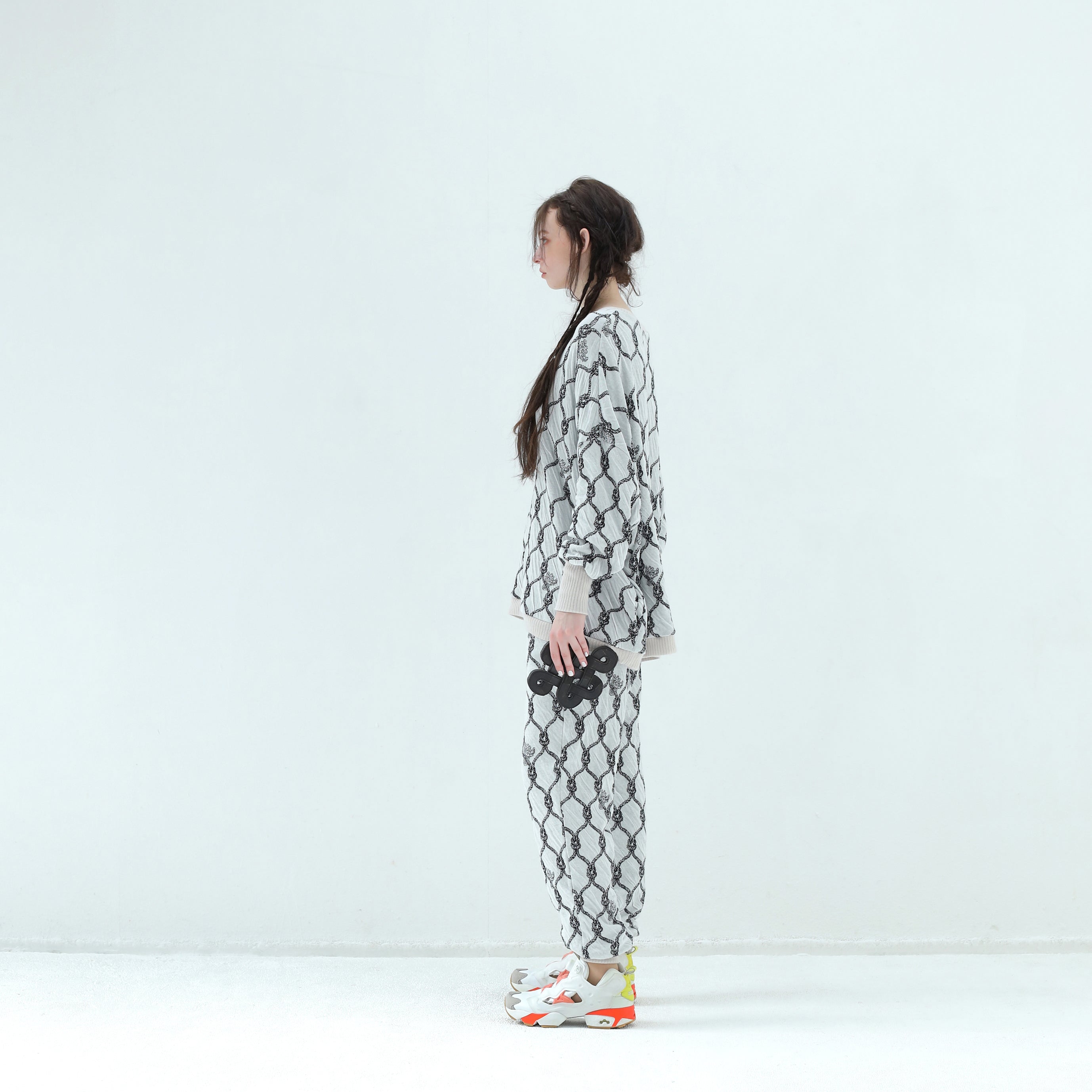 Origin Jacquard Pullover | Color_ White | No_bsd25aw-11_ white【BEDSIDEDRAMA_ベッドサイドドラマ】【入荷予定アイテム・入荷連絡可能】
