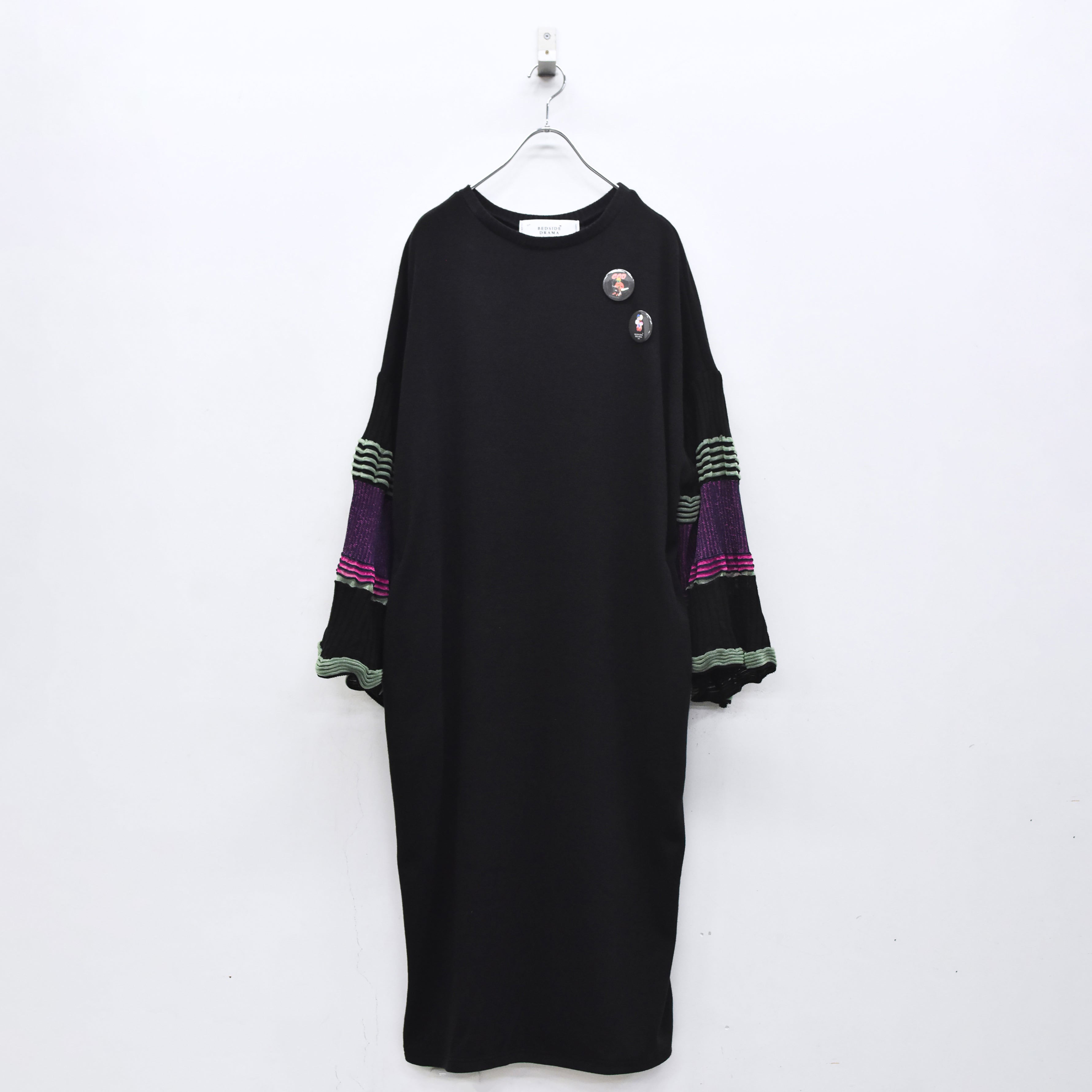 Drift Sleeve Dress | Color_Black | No_bsd25aw-15_black【BEDSIDEDRAMA_ベッドサイドドラマ】