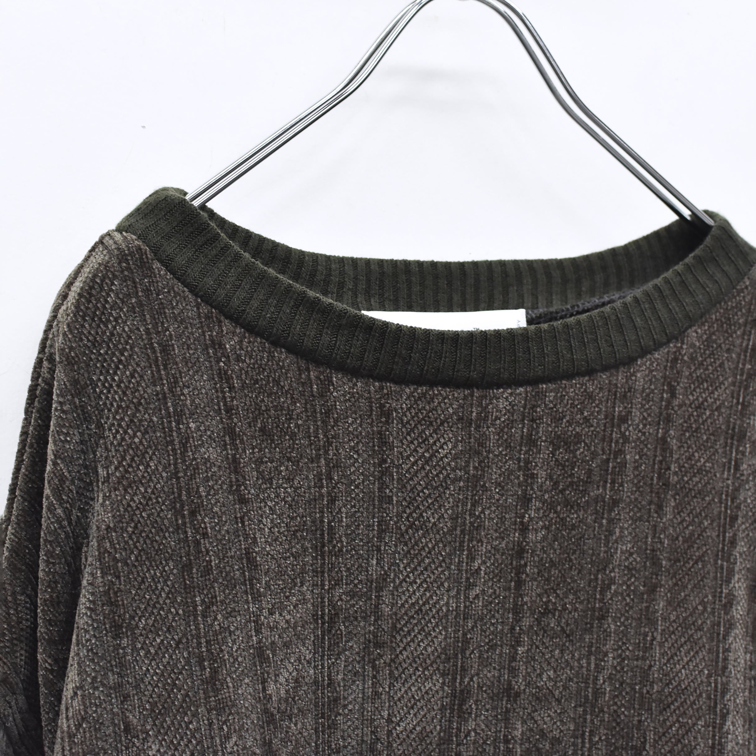 Pattern Switch Pullover | Color_Charcoal | No_bsd25aw-17_charcoal【BEDSIDEDRAMA_ベッドサイドドラマ】【入荷予定アイテム・入荷連絡可能】