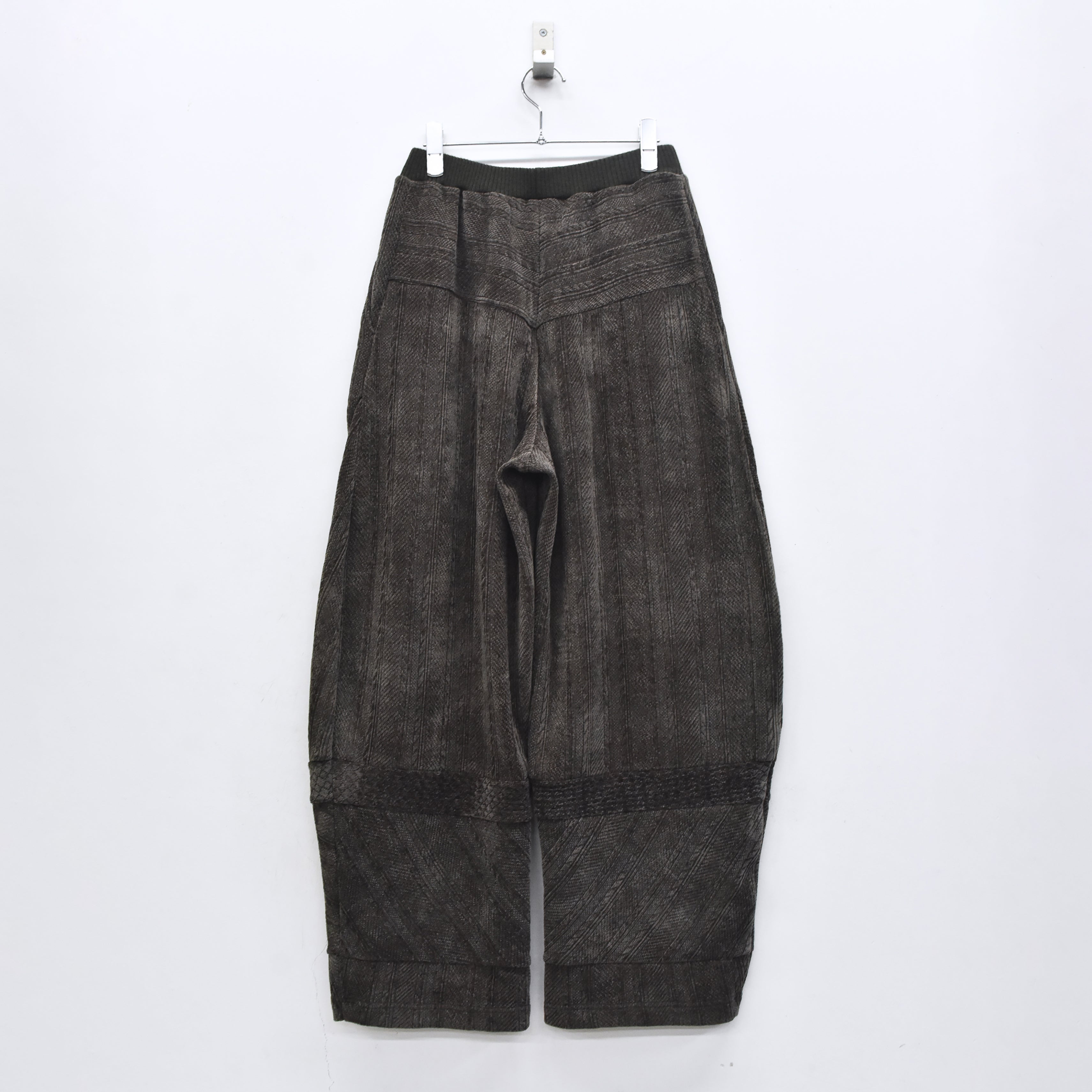 Pattern Switch Wide Pants | Color_Charcoal | No_bsd25aw-18_charcoal【BEDSIDEDRAMA_ベッドサイドドラマ】【入荷予定アイテム・入荷連絡可能】