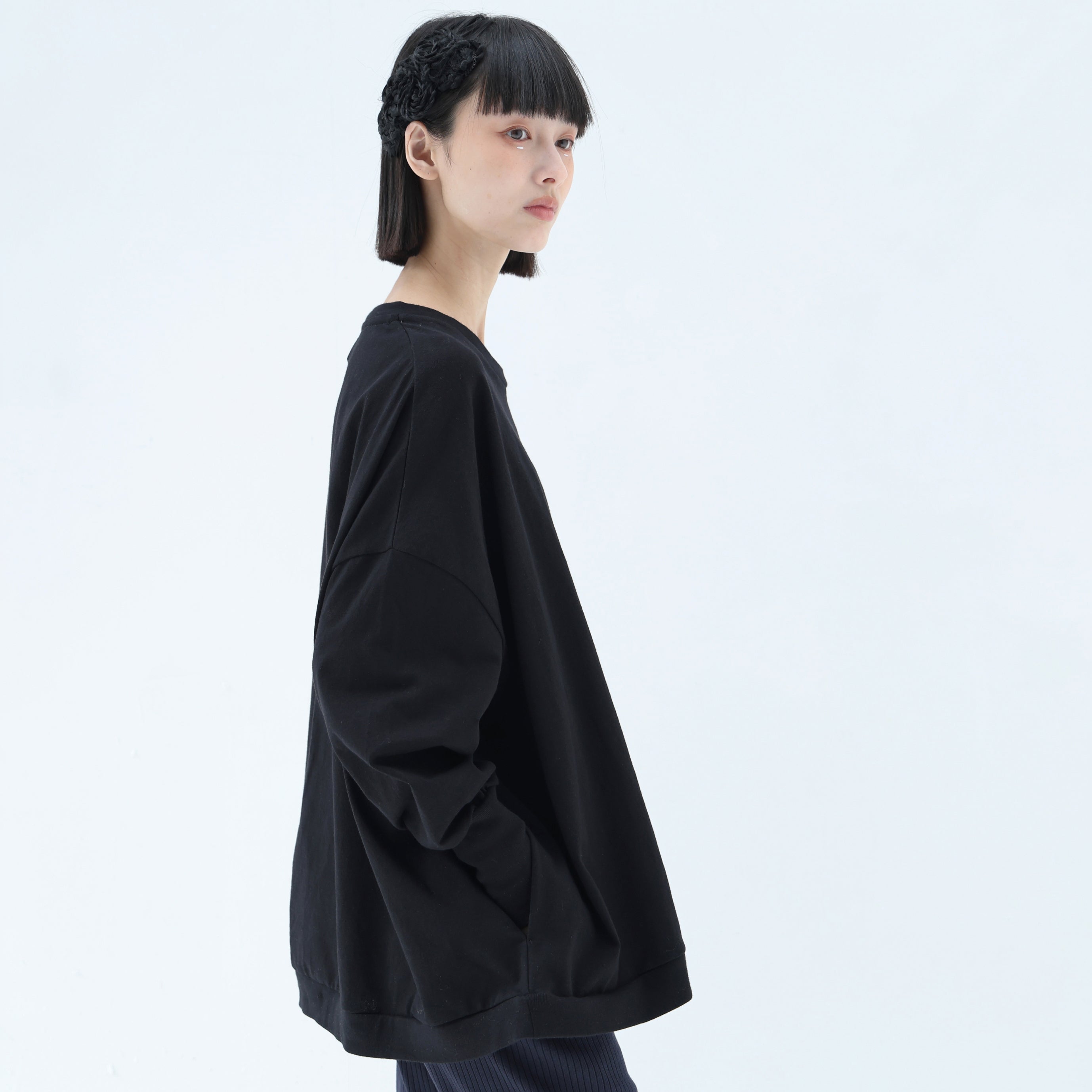 CHAO:S HEAD Wide Pullover | Color_Black | No_bsd25aw-20b_black【BEDSIDEDRAMA_ベッドサイドドラマ】【入荷予定アイテム・入荷連絡可能】