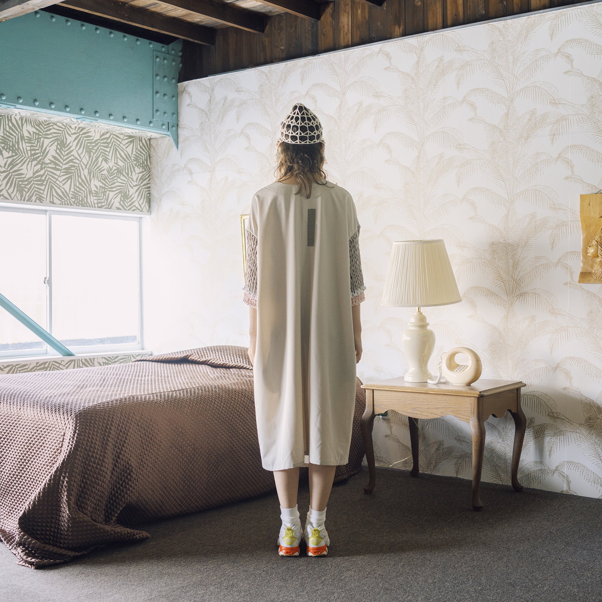 BSD25SS-02_Beige | Loose Sleeve Military One-piece | Color:Beige【BEDSIDEDRAMA_ベッドサイドドラマ】【archive】
