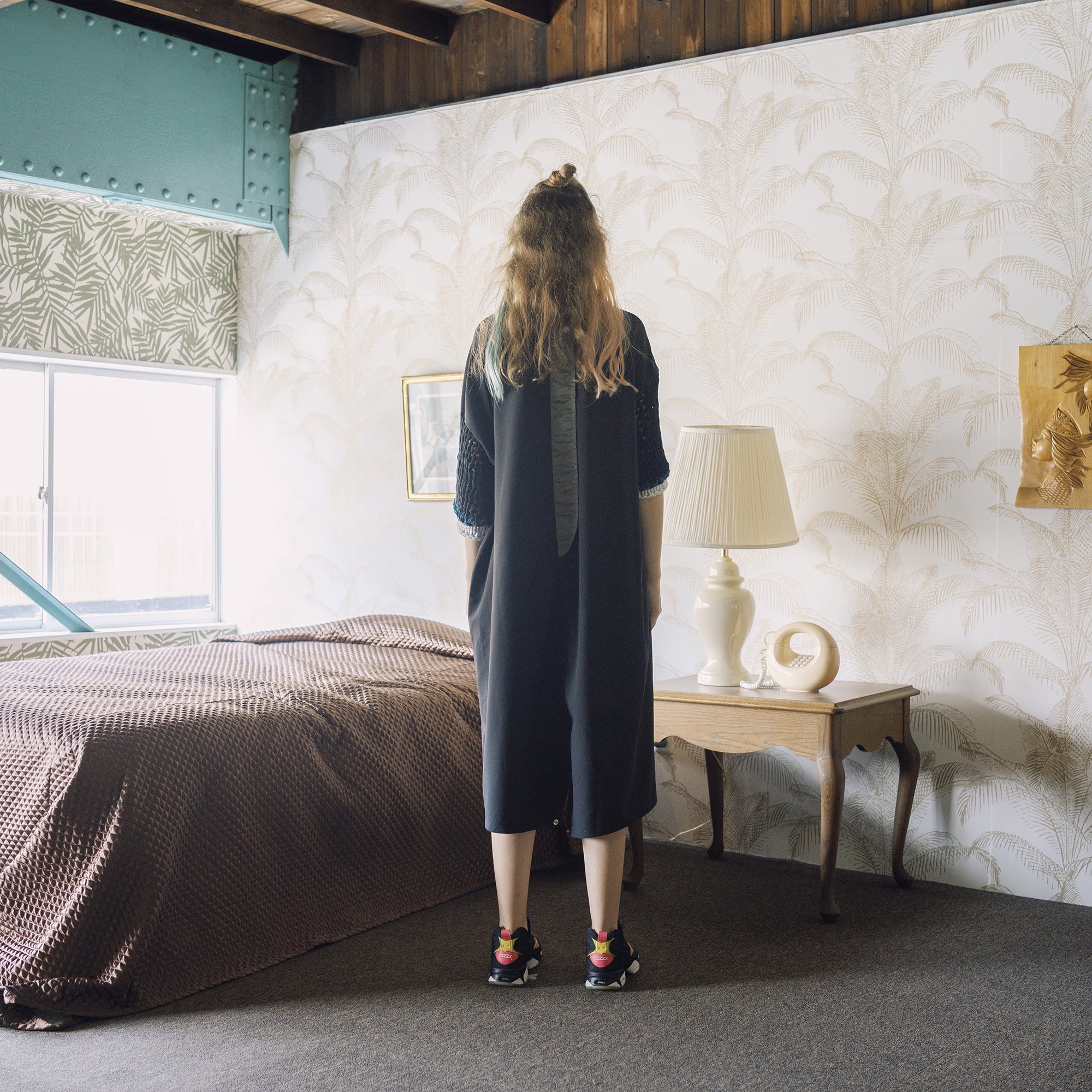 BSD25SS-02_Black | Loose Sleeve Military One-piece | Color:Black【BEDSIDEDRAMA_ベッドサイドドラマ】【archive】