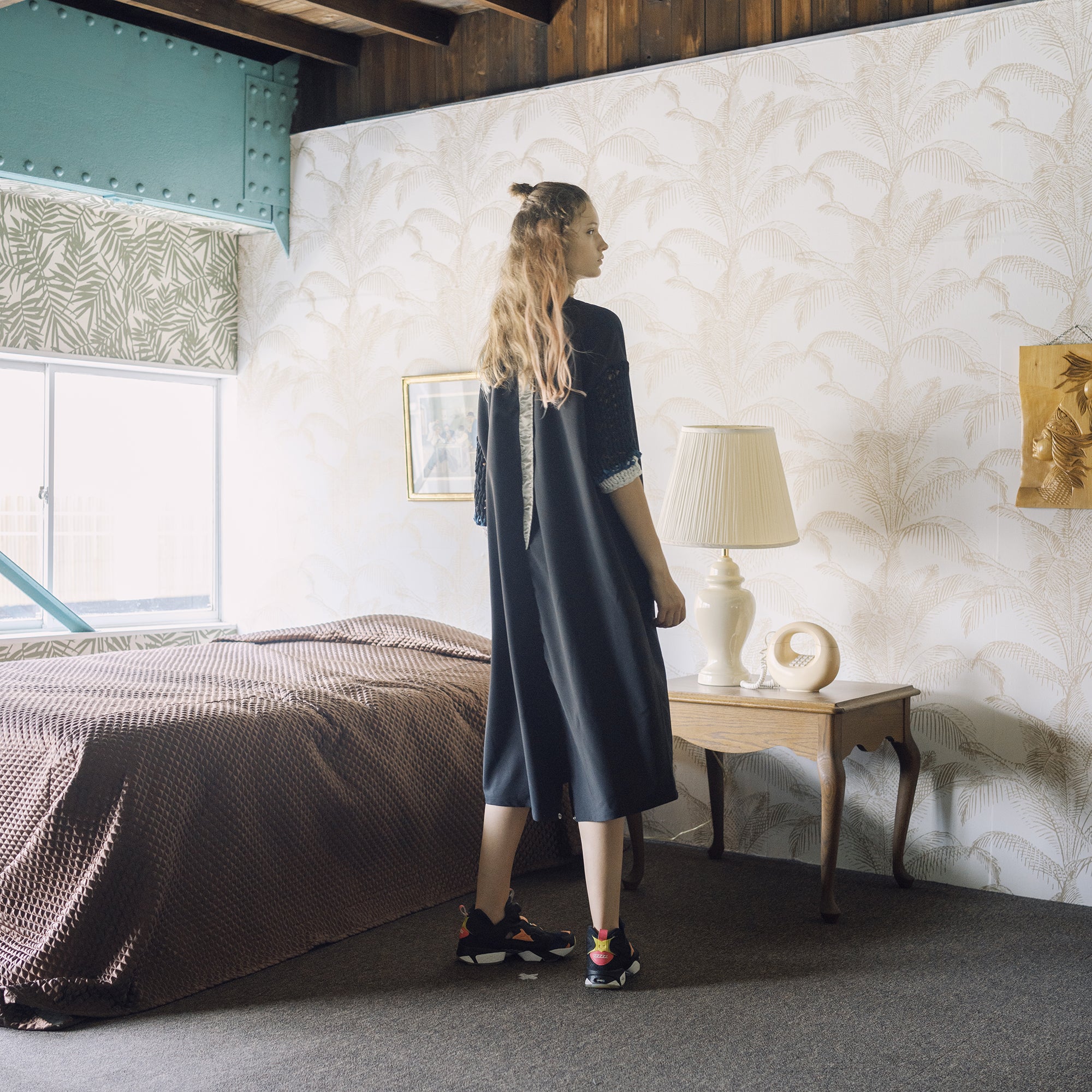 BSD25SS-02_Black | Loose Sleeve Military One-piece | Color:Black【BEDSIDEDRAMA_ベッドサイドドラマ】【archive】