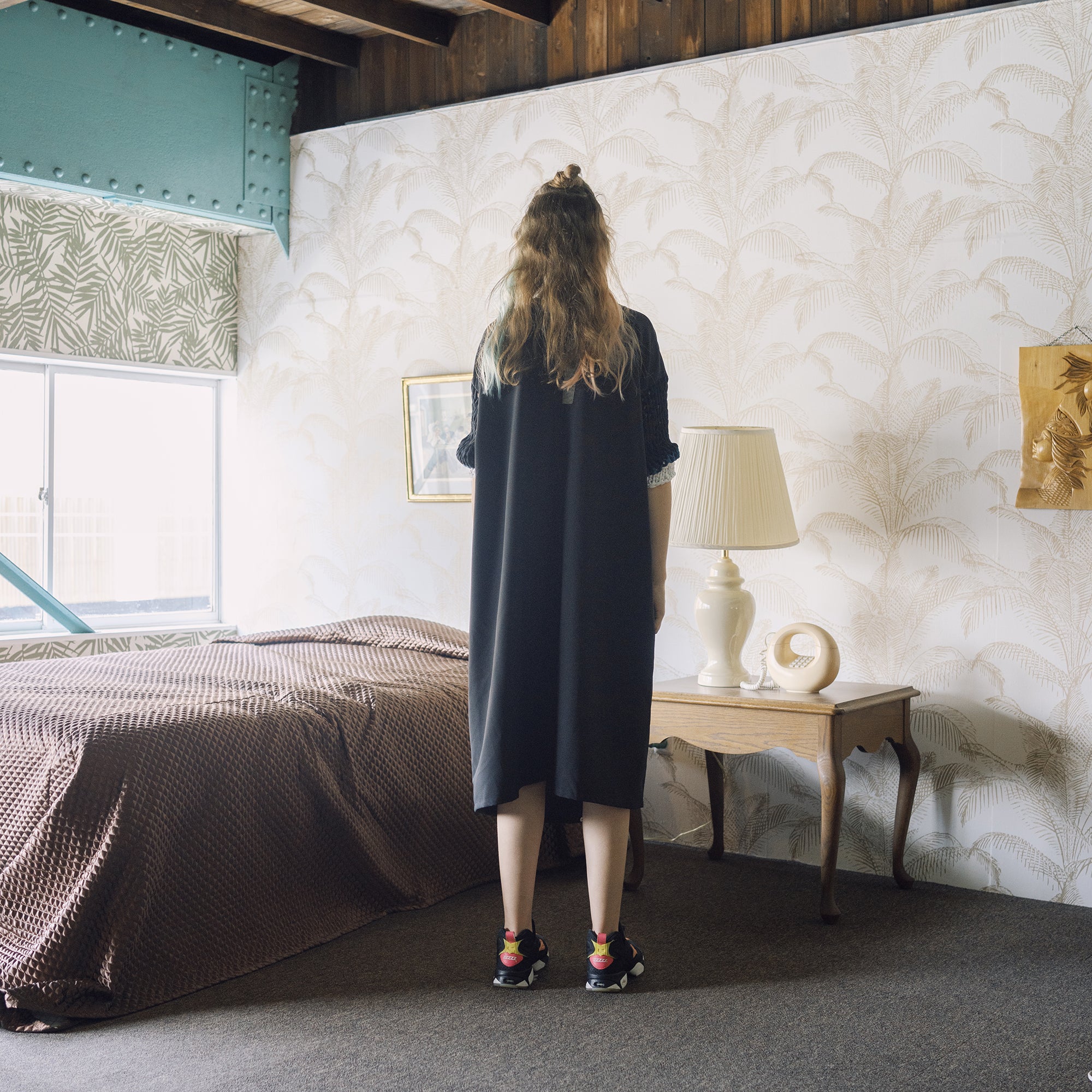 BSD25SS-02_Black | Loose Sleeve Military One-piece | Color:Black【BEDSIDEDRAMA_ベッドサイドドラマ】【archive】