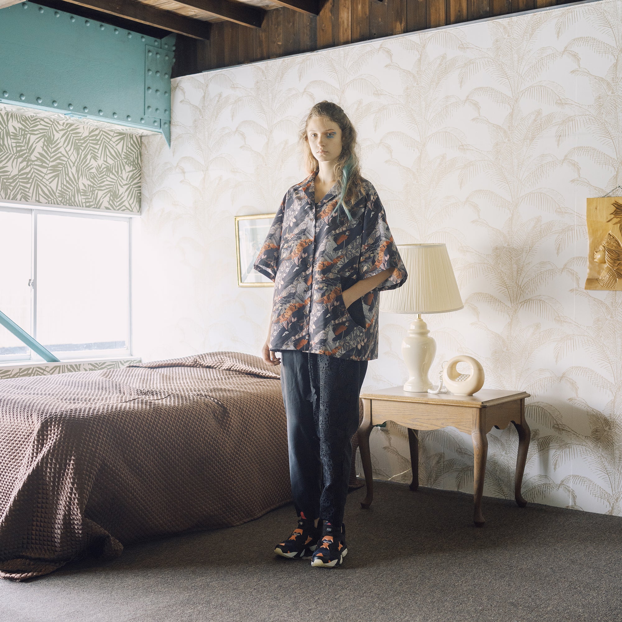 BSD25SS-05_Black | Arts & Crafts ALOHA Shirt | Color:Black【BEDSIDEDRAMA_ベッドサイドドラマ】【archive】