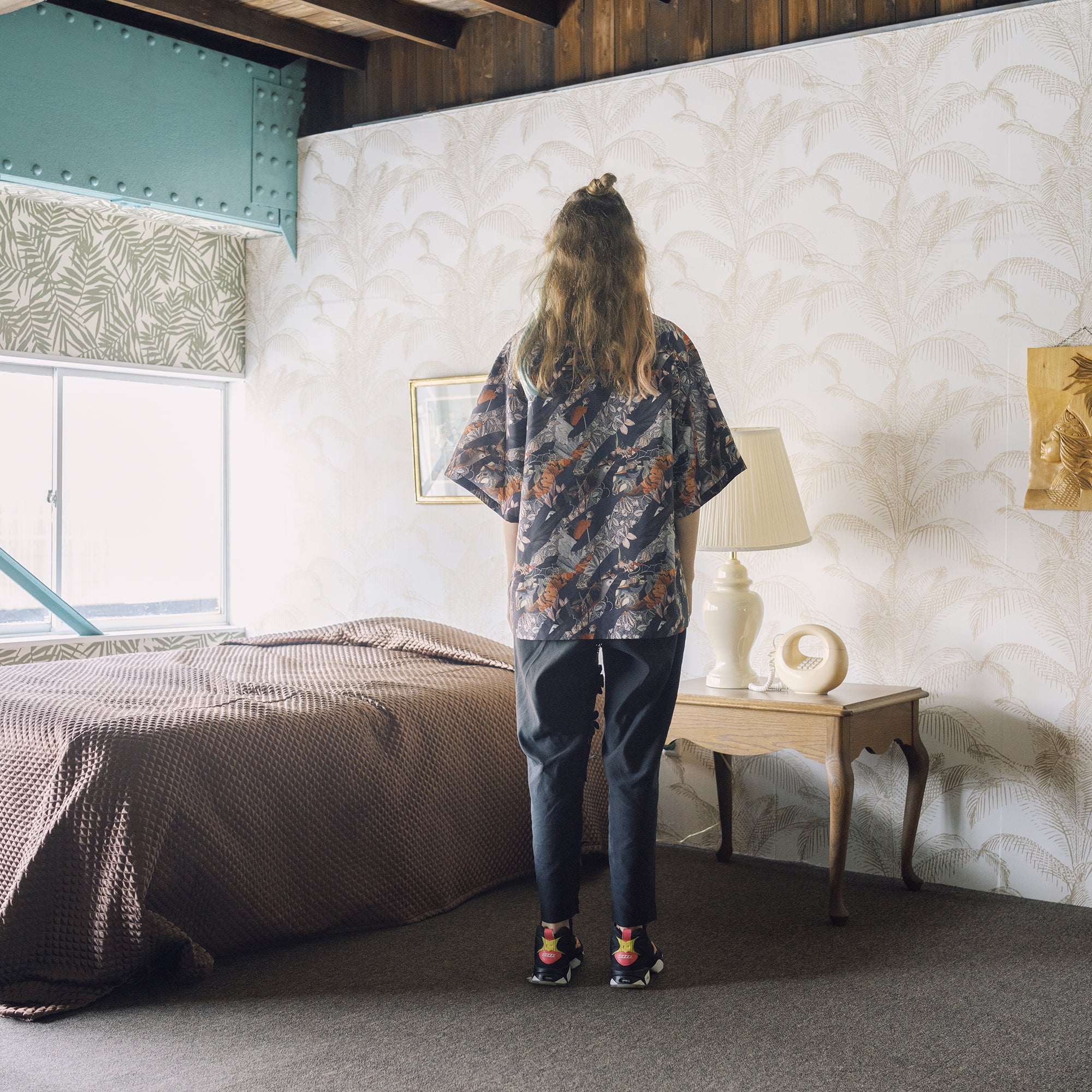 BSD25SS-05_Black | Arts & Crafts ALOHA Shirt | Color:Black【BEDSIDEDRAMA_ベッドサイドドラマ】【archive】