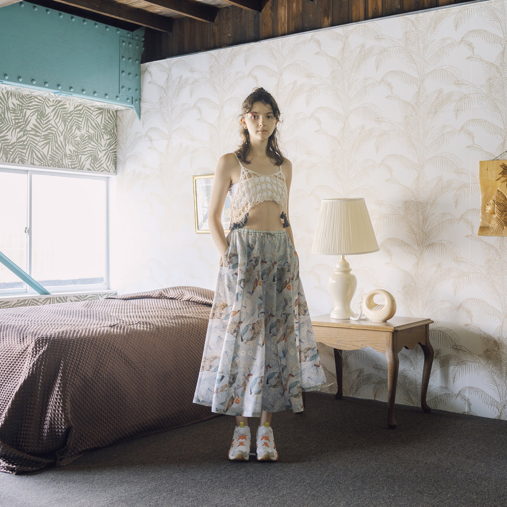 BSD25SS-06_Grey | Arts & Crafts Circler Pants | Color:Grey【BEDSIDEDRAMA_ベッドサイドドラマ】【archive】