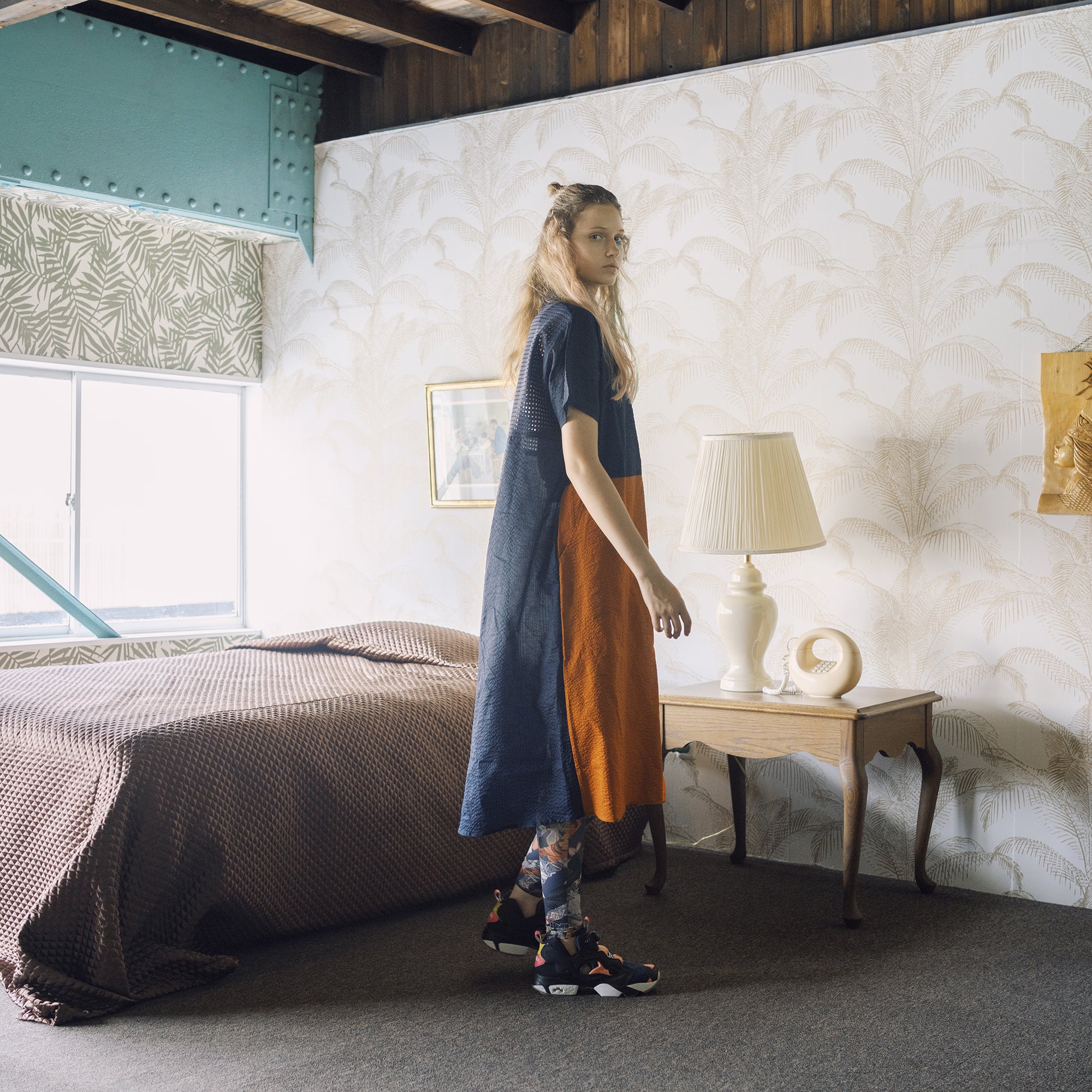 BSD25SS-15_Black | Color Panel Relax One-piece | Color:Black【BEDSIDEDRAMA_ベッドサイドドラマ】【archive】