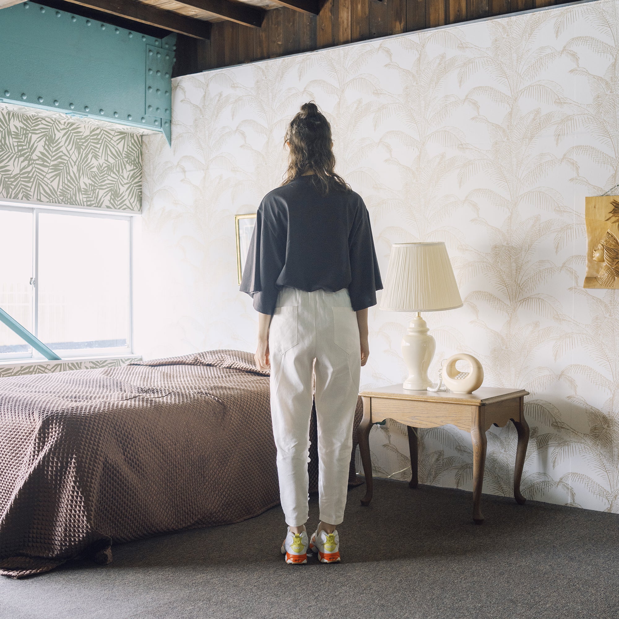 BSD25SS-17_White | Flower Lace Relax Pants | Color:White【BEDSIDEDRAMA_ベッドサイドドラマ】【archive】