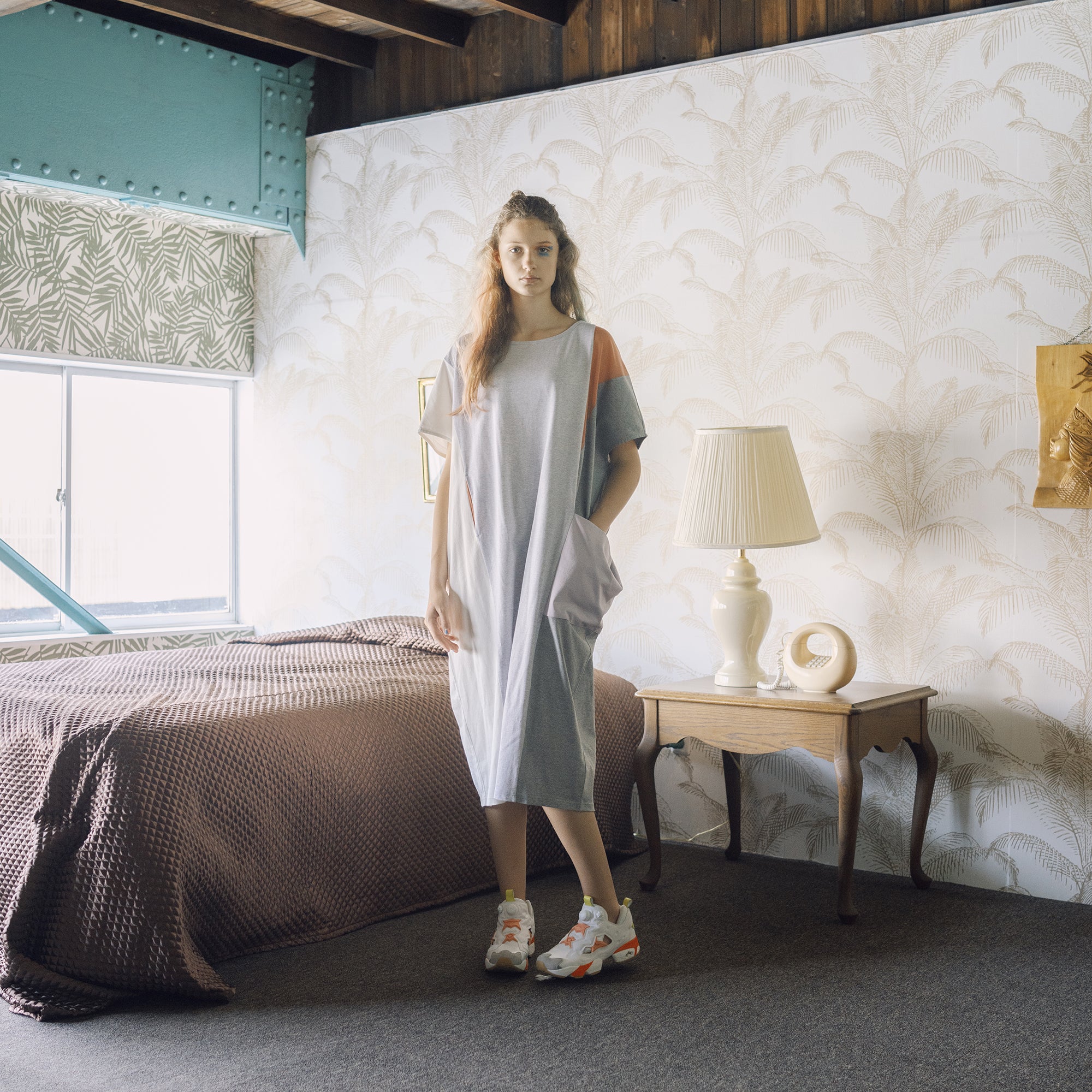 BSD25SS-20_Off White | Color Scheme Dress Tee | Color:Off White【BEDSIDEDRAMA_ベッドサイドドラマ】