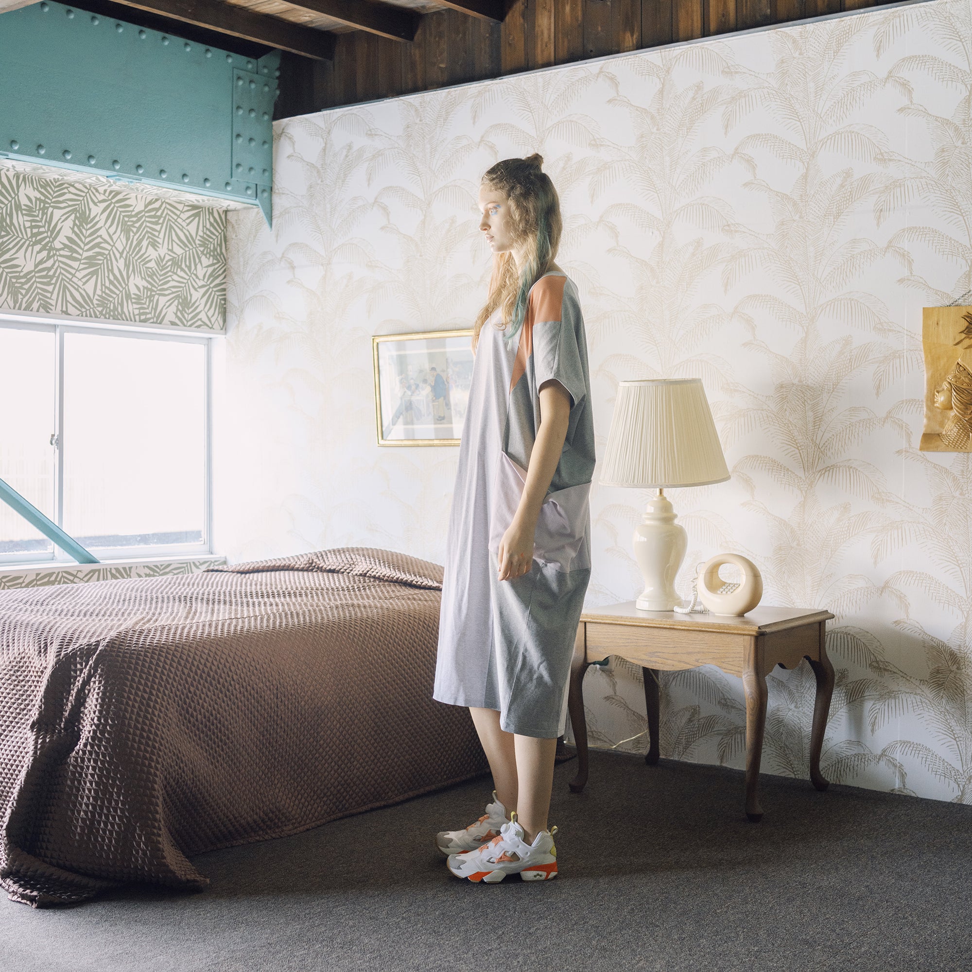 BSD25SS-20_Off White | Color Scheme Dress Tee | Color:Off White【BEDSIDEDRAMA_ベッドサイドドラマ】