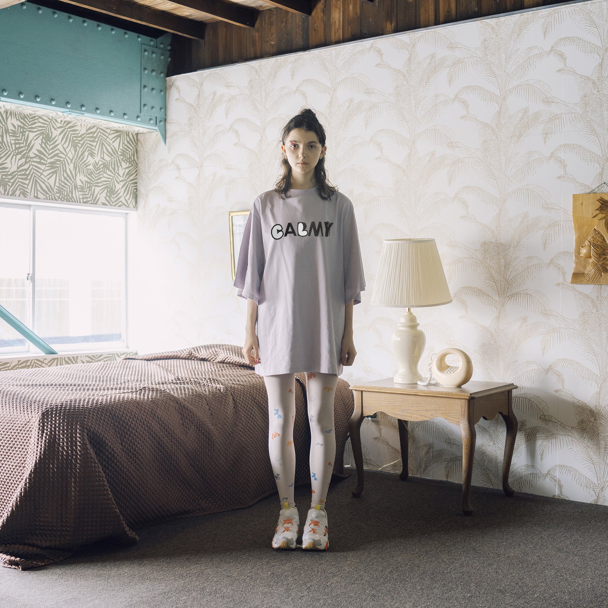 BSD25SS-21A_Purple | CALM Flare Tee | Color:Purple【BEDSIDEDRAMA_ベッドサイドドラマ】【archive】