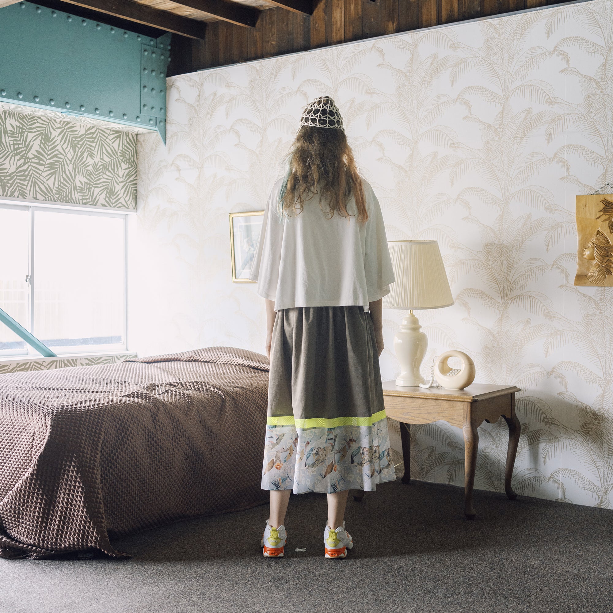 BSD25SS-21A_White | CALM Flare Tee | Color:White【BEDSIDEDRAMA_ベッドサイドドラマ】【archive】