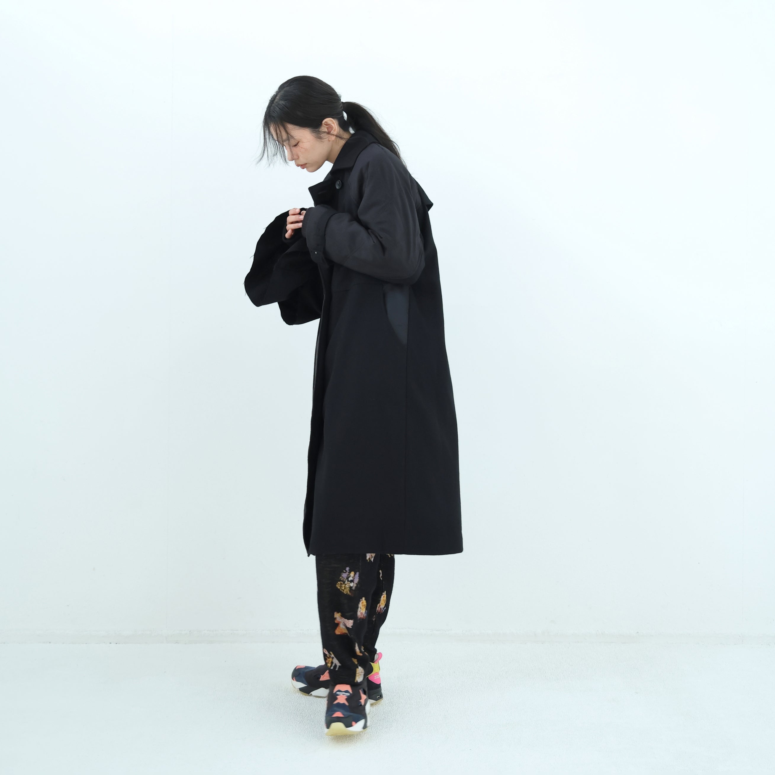 Dreamin' Mix Wide Coat – Black | BEDSIDEDRAMA | 入荷予定アイテム