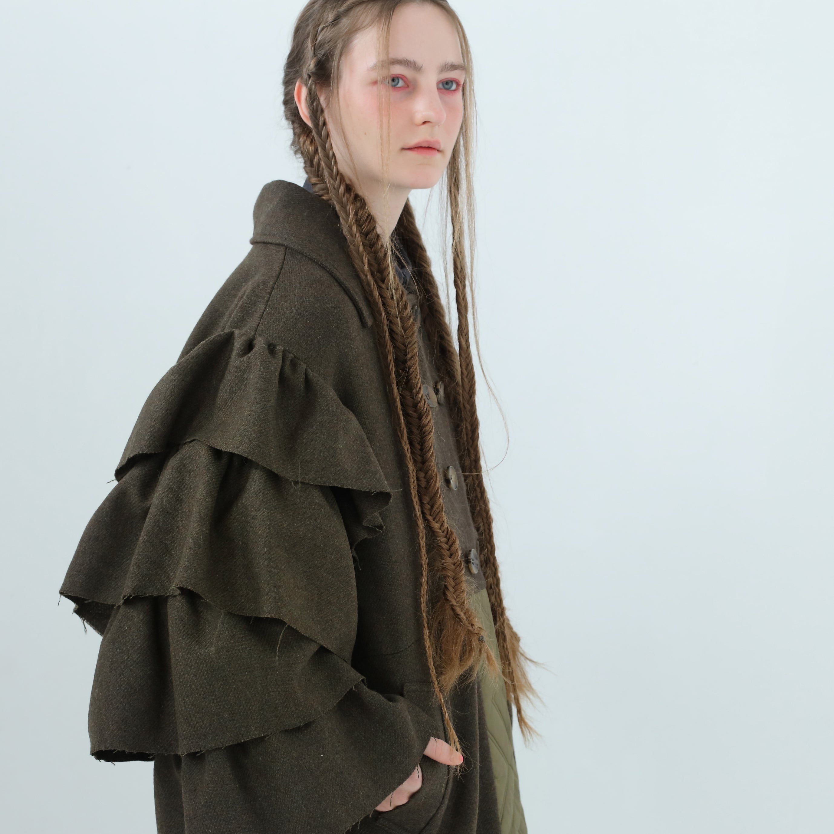 Dreamin' Mix Wide Coat – Khaki | BEDSIDEDRAMA | 入荷予定アイテム