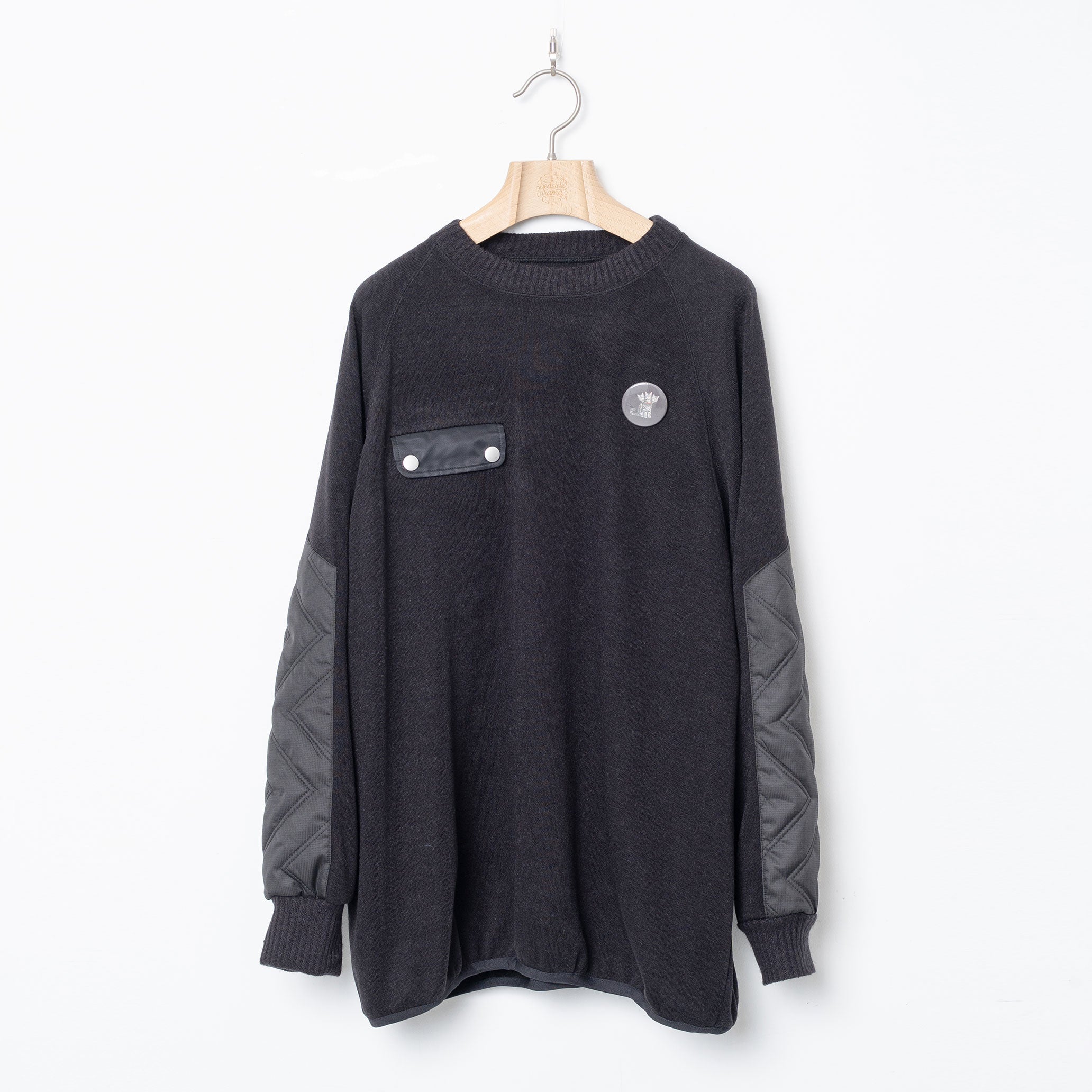 Quilt Patch Pulover – Black | BEDSIDEDRAMA | 入荷予定アイテム
