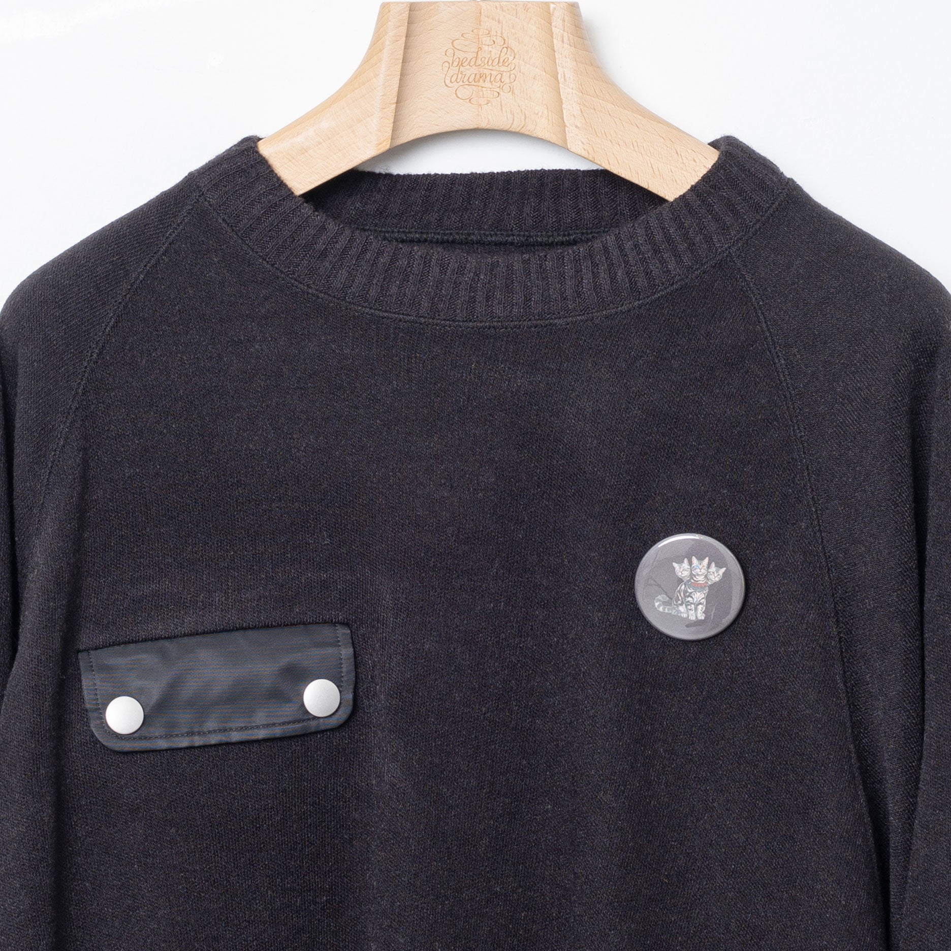 Quilt Patch Pulover – Black | BEDSIDEDRAMA | 入荷予定アイテム