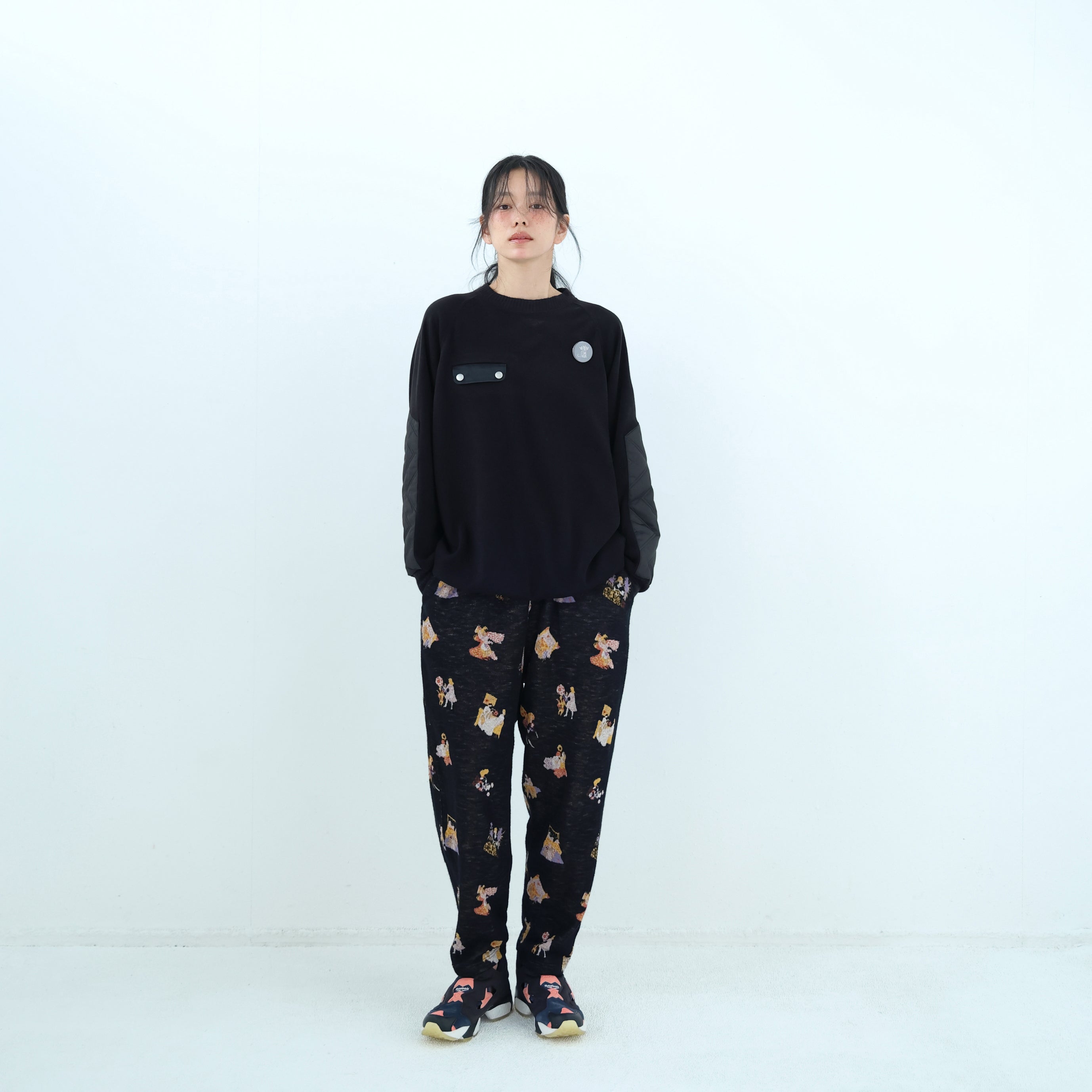 Quilt Patch Pulover – Black | BEDSIDEDRAMA | 入荷予定アイテム