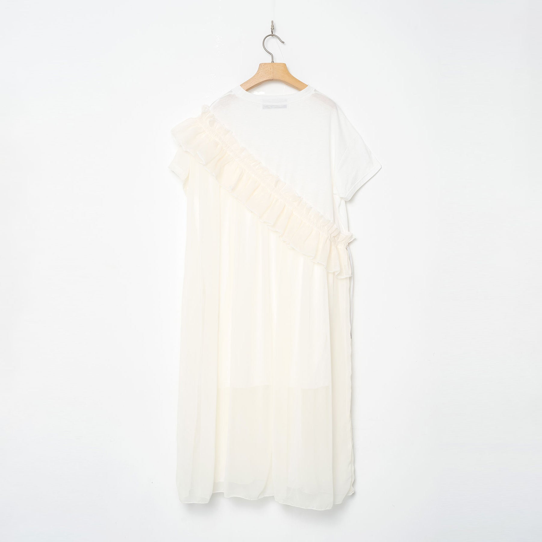Tutu Frill Tee Dress | Color_White | No_BSD26SS-08_White【BEDSIDEDRAMA_ベッドサイドドラマ】【入荷予定アイテム・入荷連絡可能】