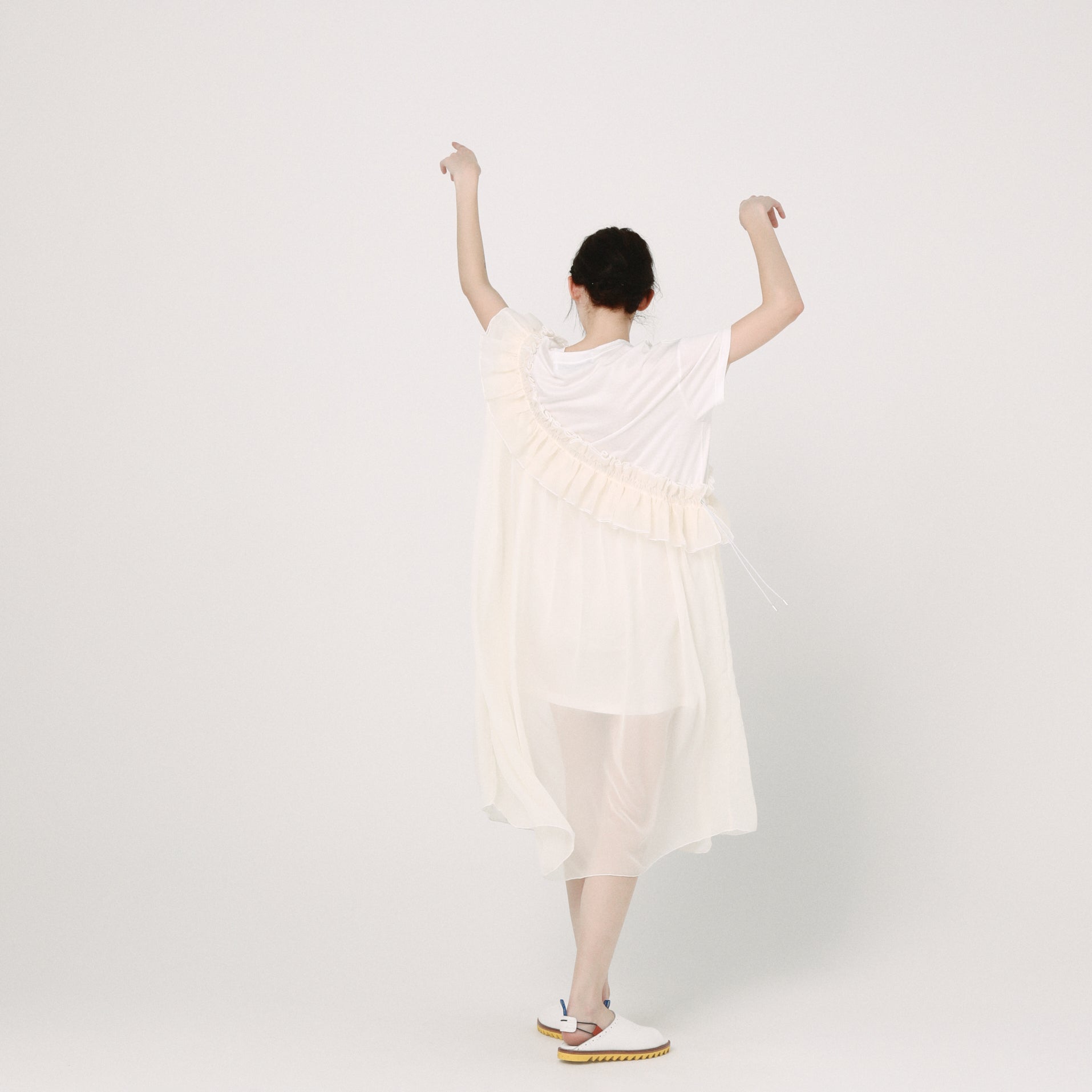 Tutu Frill Tee Dress | Color_White | No_BSD26SS-08_White【BEDSIDEDRAMA_ベッドサイドドラマ】【入荷予定アイテム・入荷連絡可能】