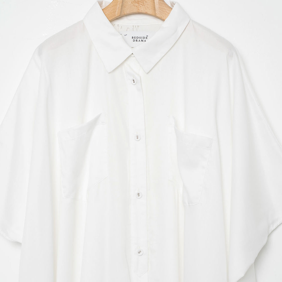 Dancing Lace poncho shirt | Color_White | No_BSD26SS-10_White【BEDSIDEDRAMA_ベッドサイドドラマ】【入荷予定アイテム・入荷連絡可能】