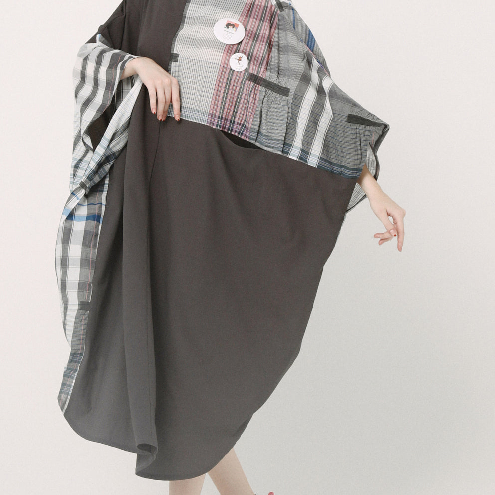 Dress Maxi One-piece | Color_Grey | No_BSD26SS-13_Grey【BEDSIDEDRAMA_ベッドサイドドラマ】【入荷予定アイテム・入荷連絡可能】