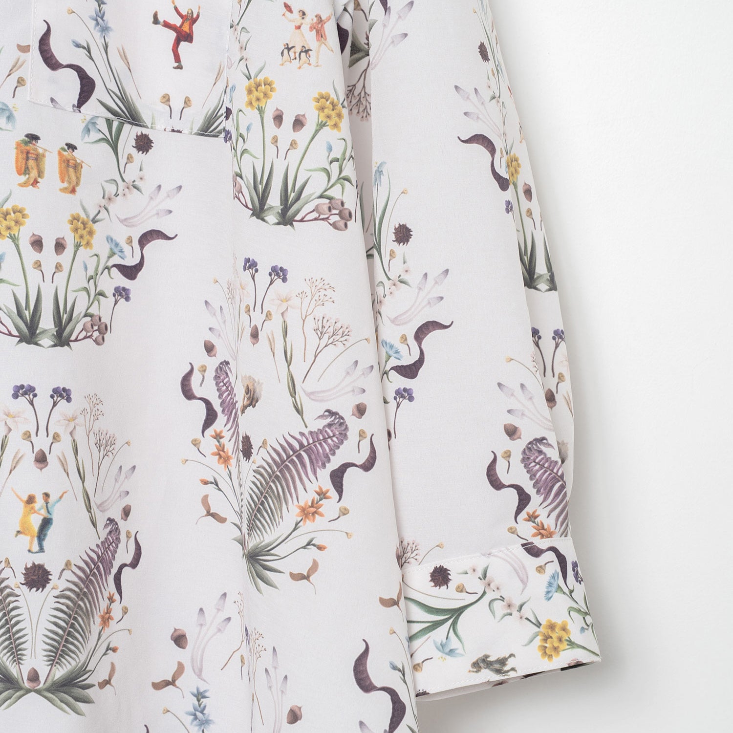 Dance In The Garden Maxi Shirt | Color_Natural | No_BSD26SS-15_Natural【BEDSIDEDRAMA_ベッドサイドドラマ】【入荷予定アイテム・入荷連絡可能】